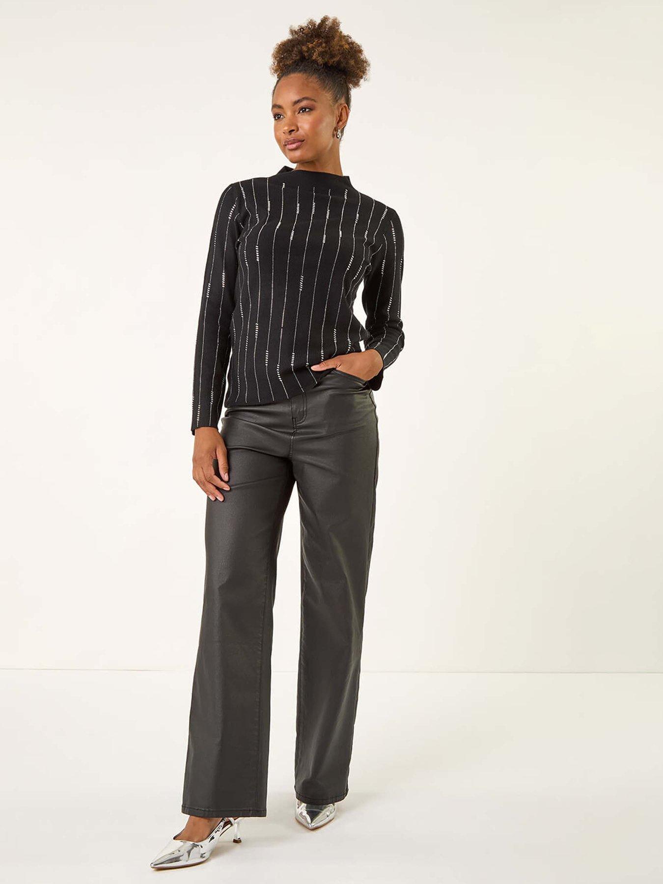 Image 3 of 5 of Roman Lined Hotfix Knit Jumper - Black