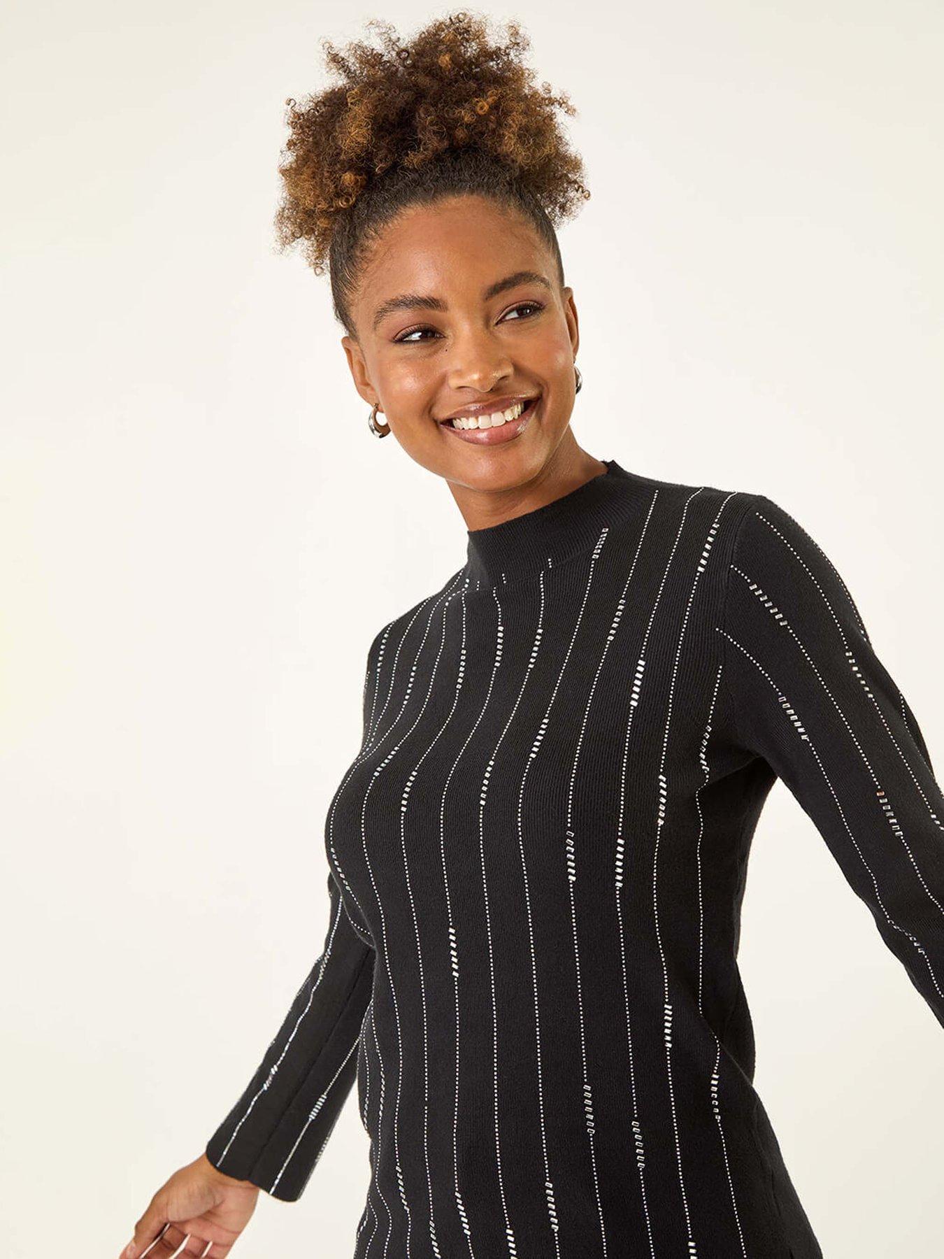 Image 4 of 5 of Roman Lined Hotfix Knit Jumper - Black
