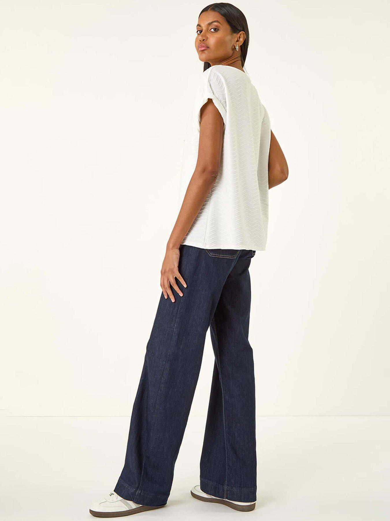  image of roman-textured-short-sleeve-stretch-t-shirt-white