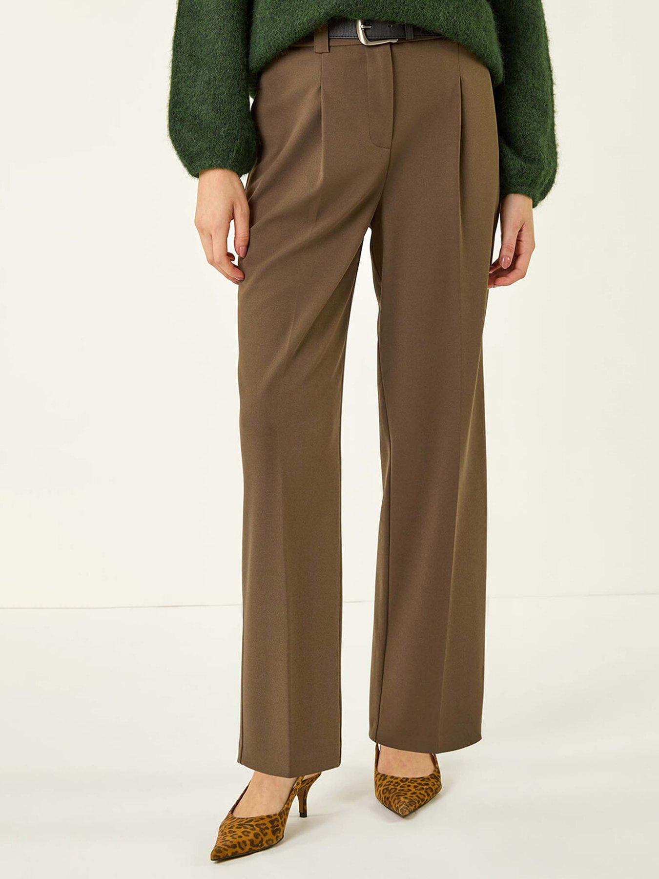 undefined Barrel Tapered Leg Trousers - Brown