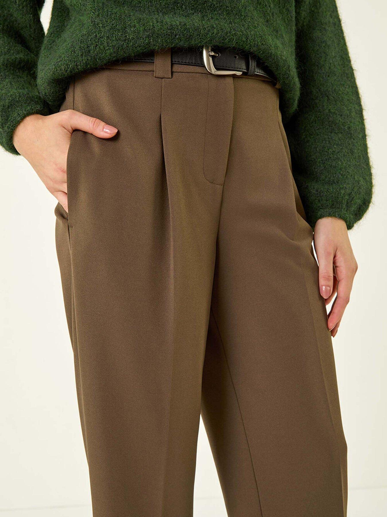 Image 5 of 5 of Roman Barrel Tapered Leg Trousers - Brown
