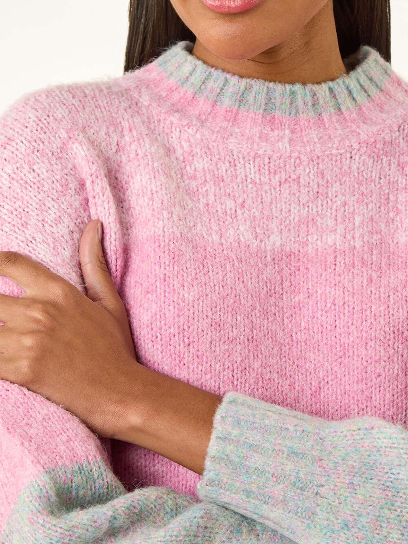 Image 5 of 5 of Roman Colour Block Knit Jumper - Pink