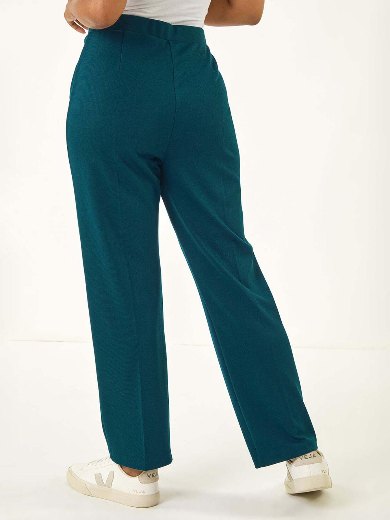Image 2 of 5 of Roman Petite Straight Leg Ponte Stretch Trouser - Blue