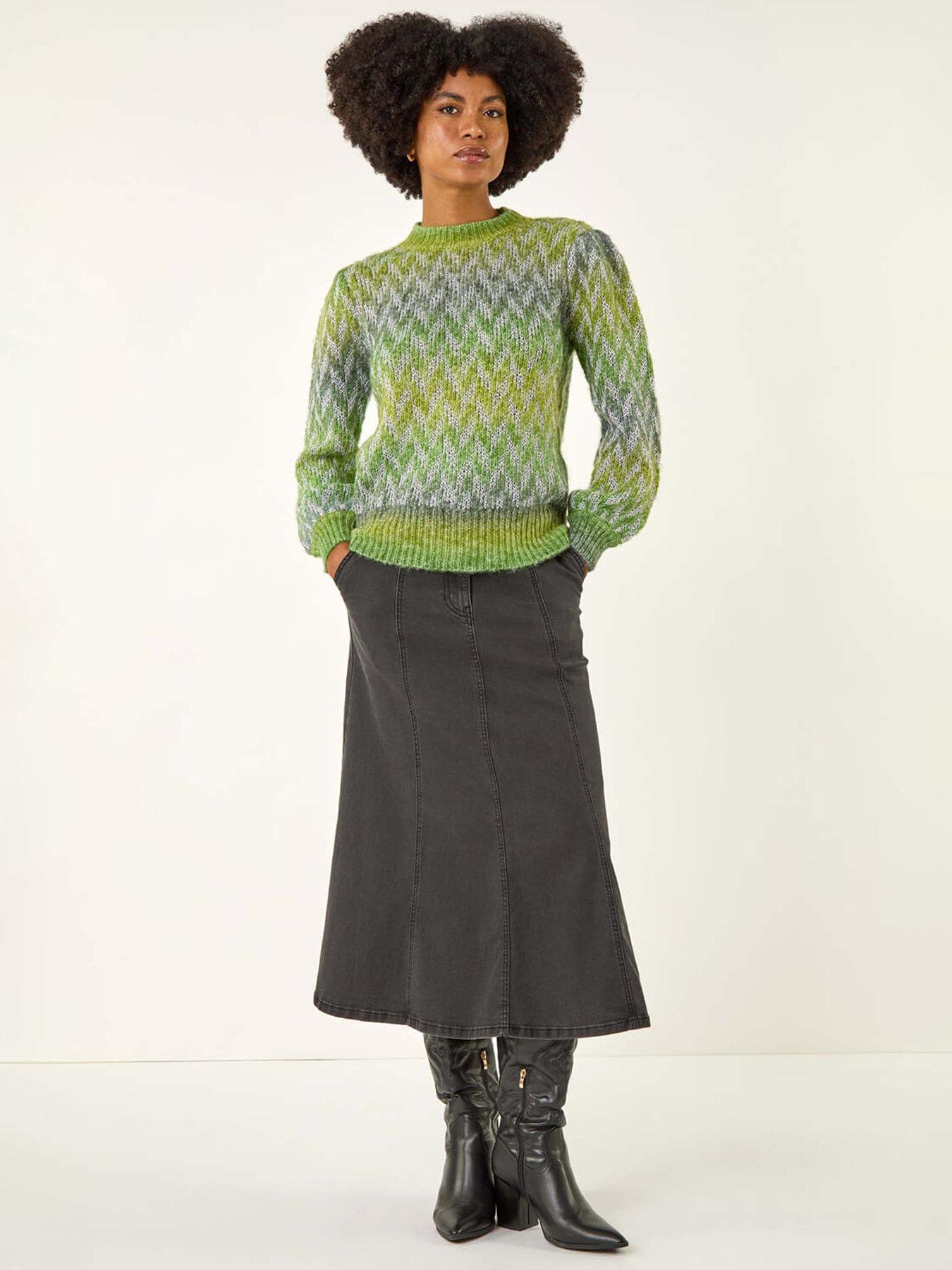 Image 3 of 5 of Roman Space Dye Stripe Knit Jumper - Green