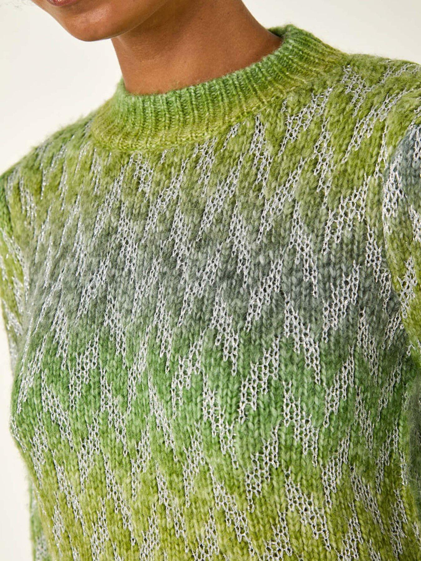 Image 5 of 5 of Roman Space Dye Stripe Knit Jumper - Green