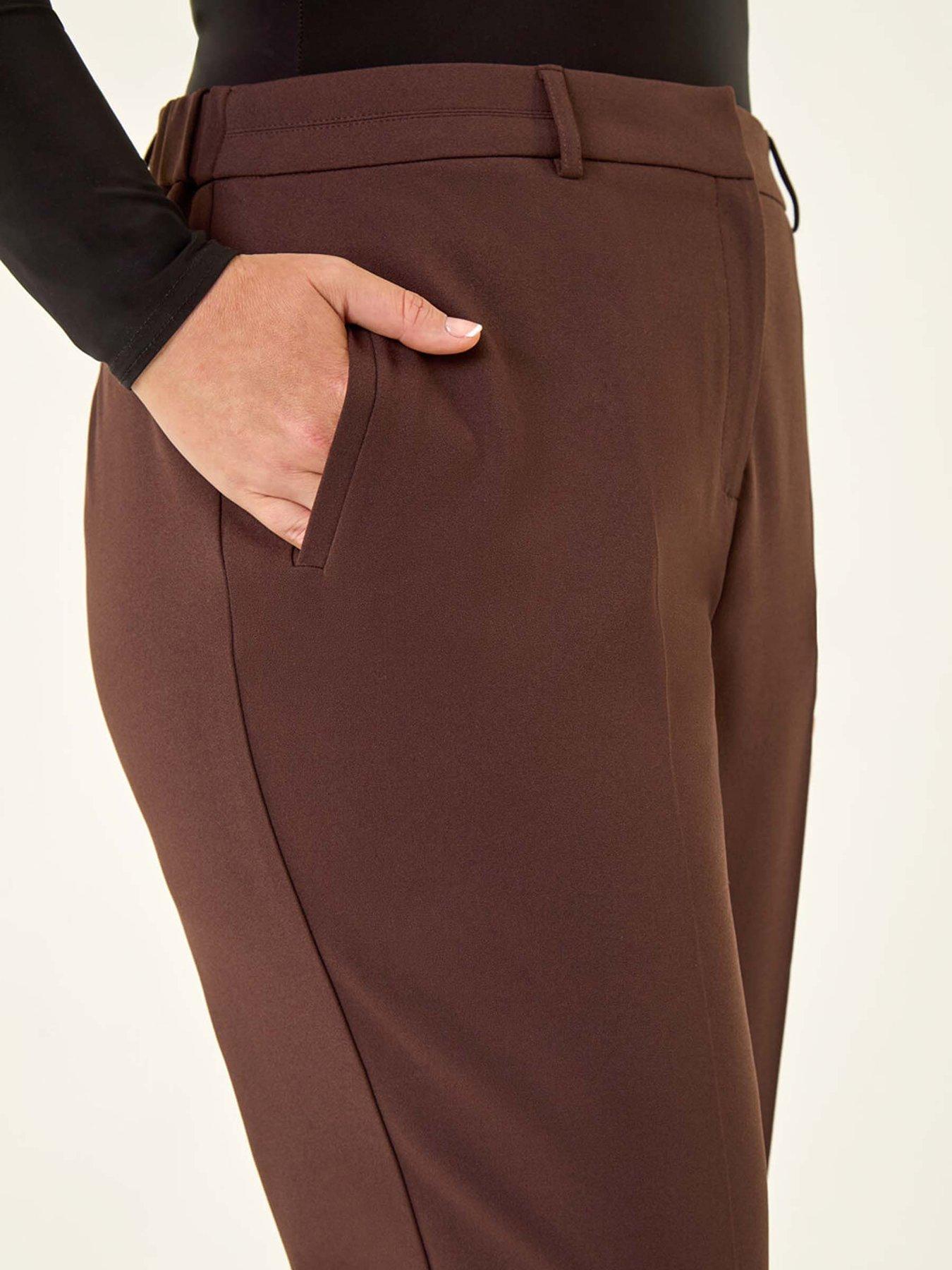 Image 5 of 5 of Roman Curve Straight Leg Trouser - Brown