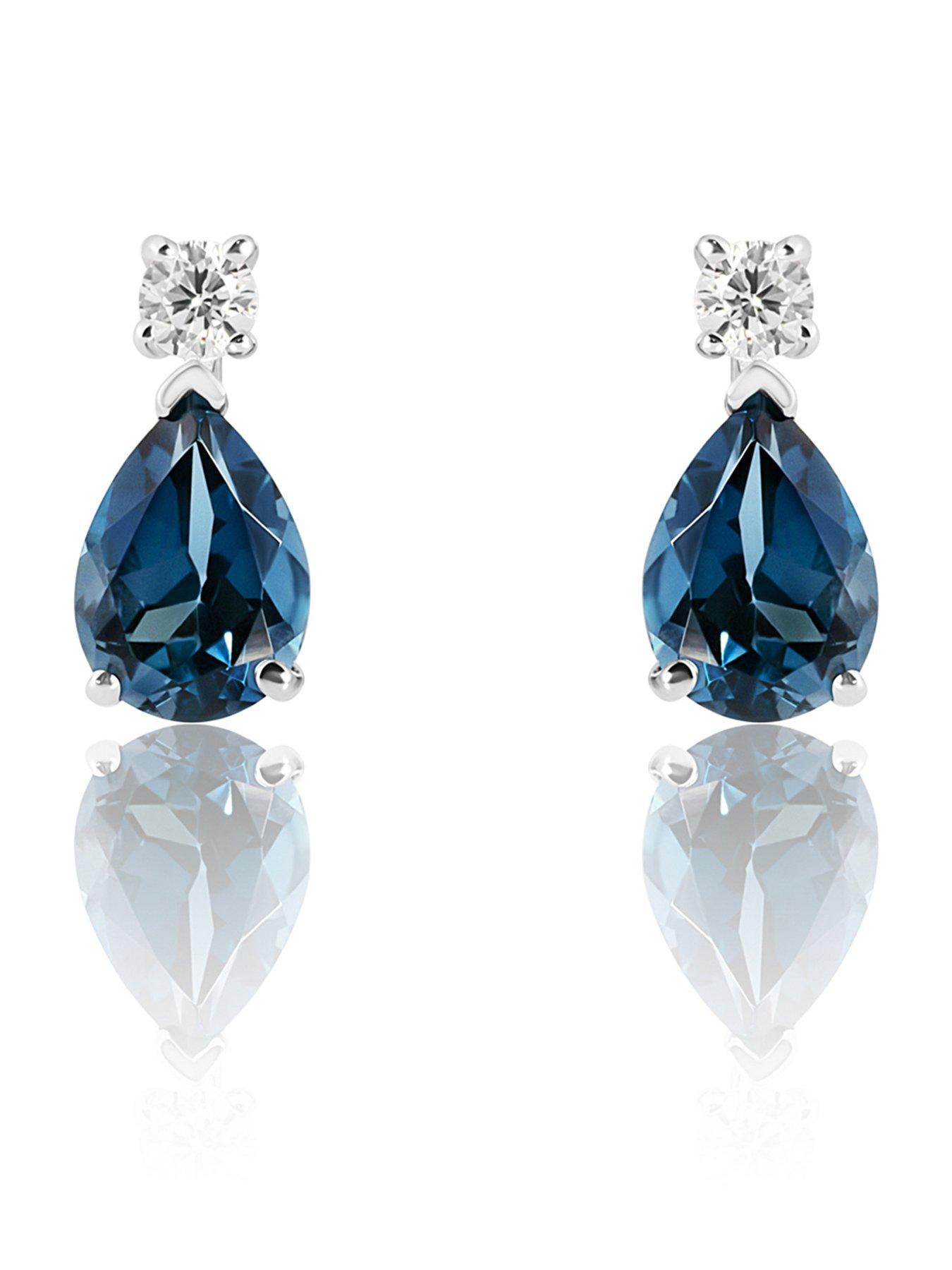Image 1 of 5 of Love DIAMOND London Blue Topaz And Pendant