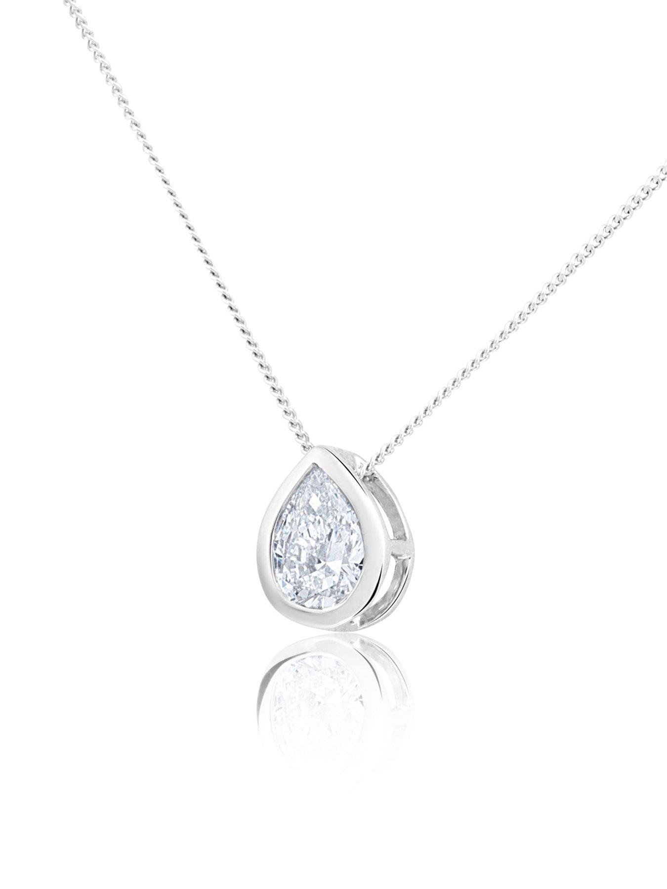 Image 2 of 5 of Love DIAMOND 0.50ct Pear Diamond Slider Pendant Lab Grown