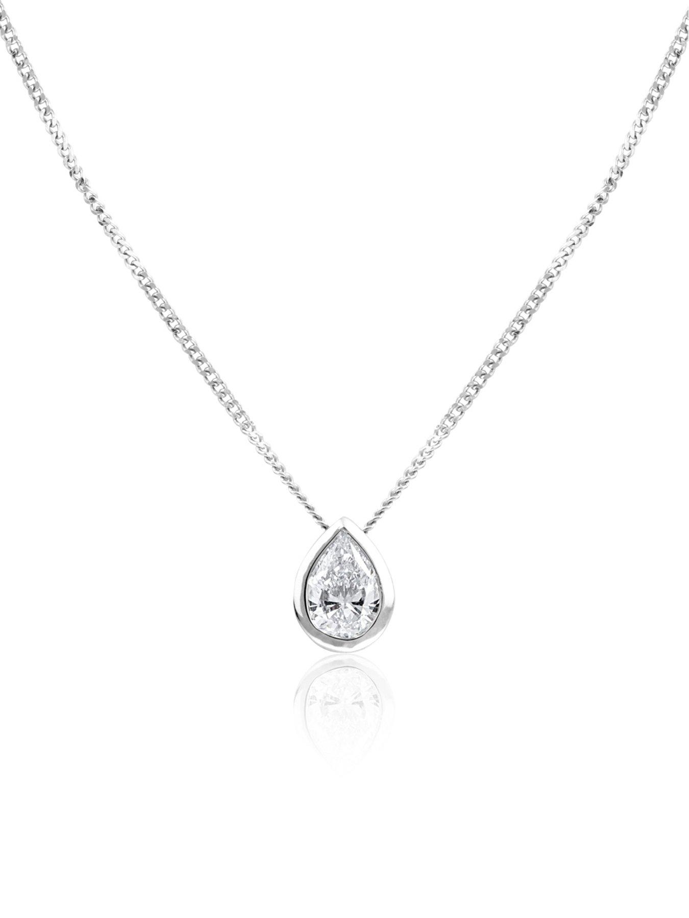 Image 3 of 5 of Love DIAMOND 0.50ct Pear Diamond Slider Pendant Lab Grown