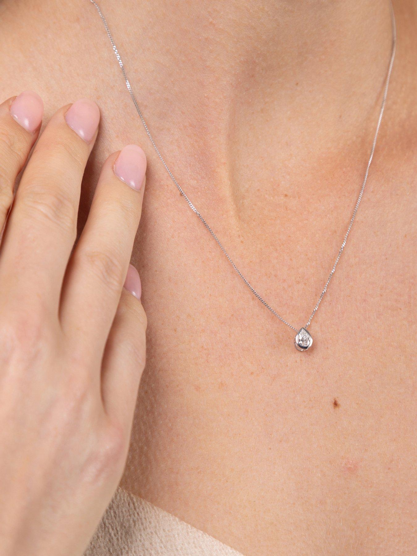 Image 5 of 5 of Love DIAMOND 0.50ct Pear Diamond Slider Pendant Lab Grown