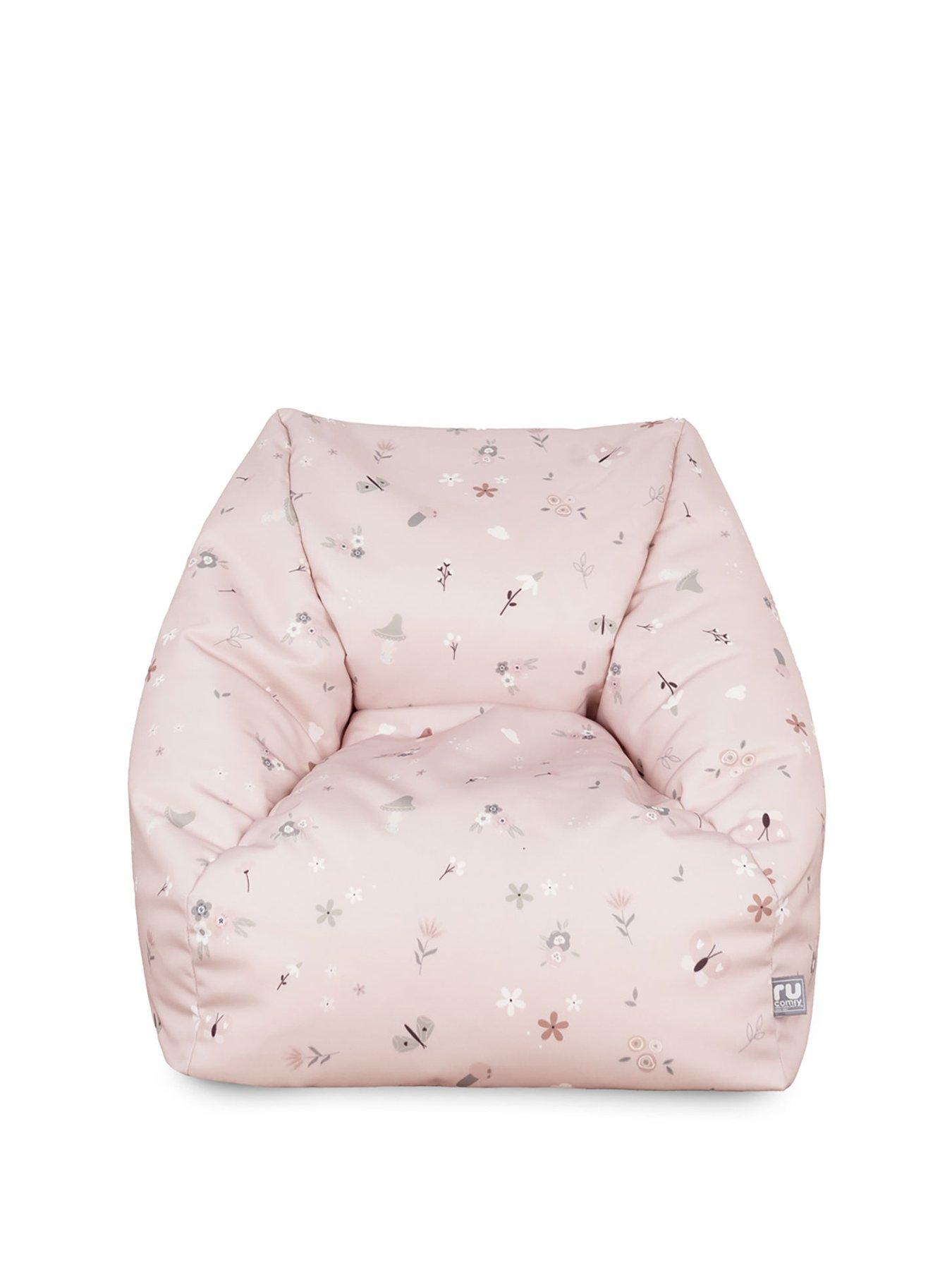rucomfy Whimsical Wonder Snuggle Chair Kids Bean Bag - Water Resistant - Footstool Bundle