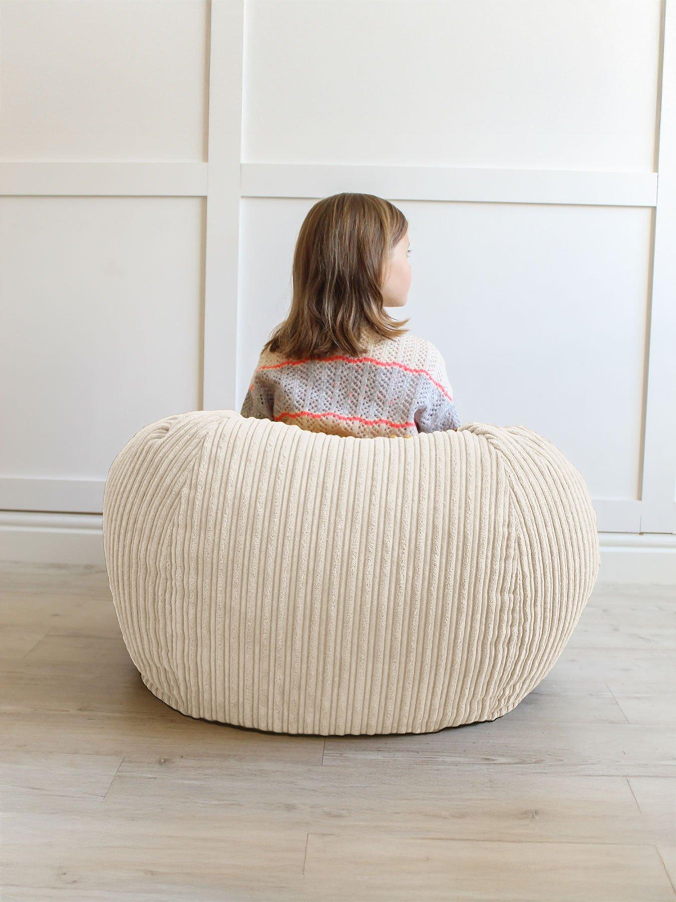 Image 3 of 5 of rucomfy Mini-Slouch Bean Bag - Jumbo Cord - Ivory