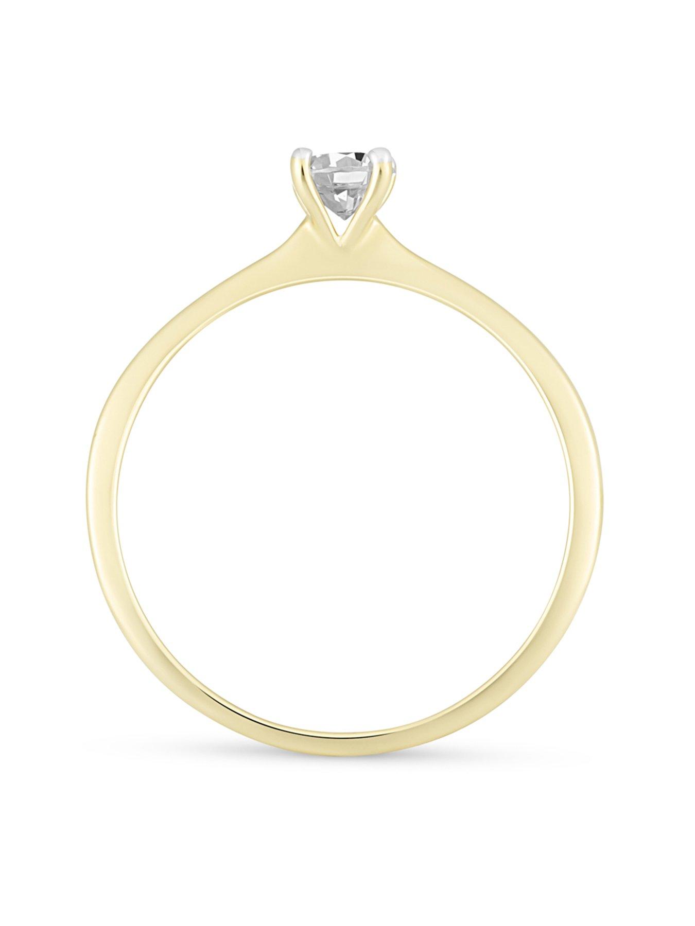  image of love-diamond-025ct-natural-diamond-solitaire-ring-slick-setting