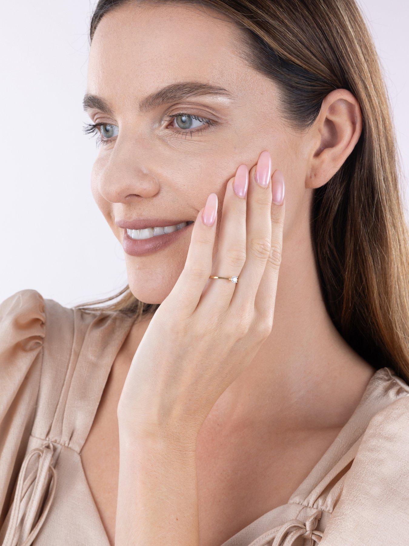 Image 4 of 5 of Love DIAMOND 0.25ct Natural Diamond Solitaire Ring Slick Setting