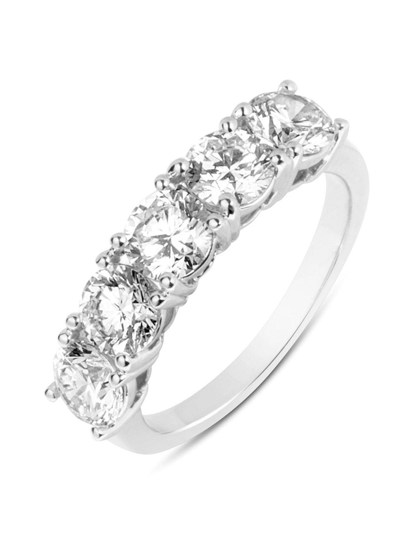  image of love-diamond-200ct-five-stone-diamond-ring-lab-grown