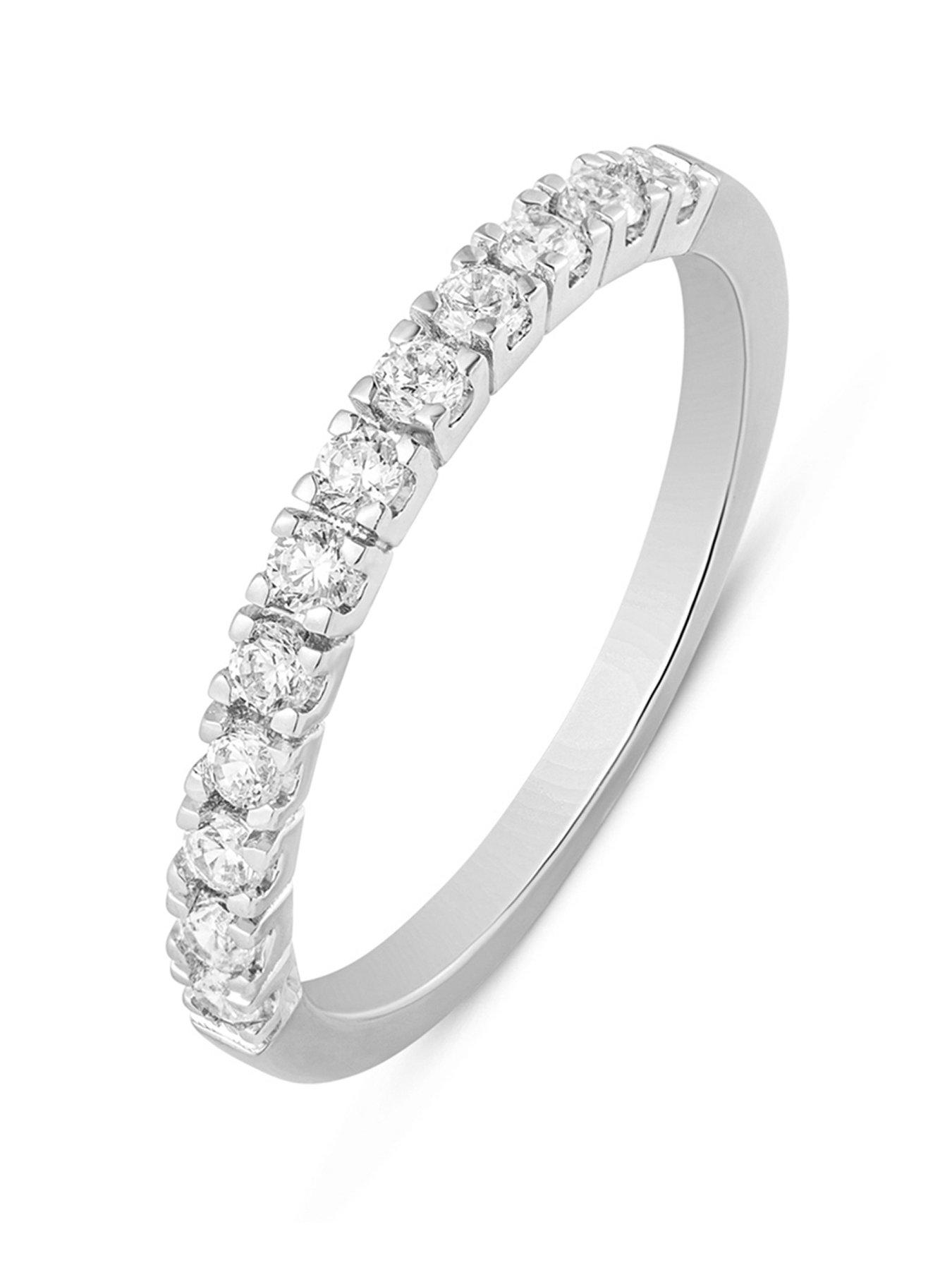 Love DIAMOND 0.25ct Natural Diamond Microset Eternity Ring