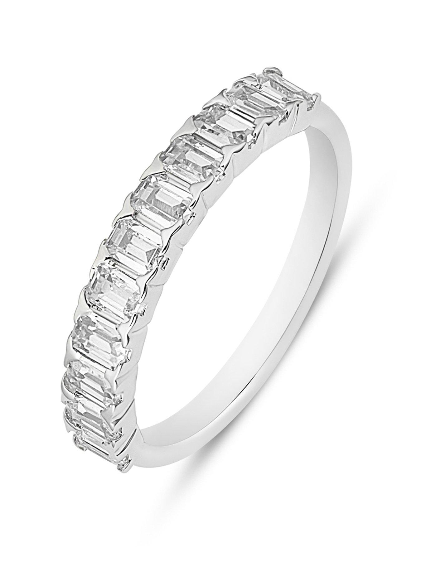 Love DIAMOND 1.10ct Emerald Cut Diamond Eternity Ring Lab Grown