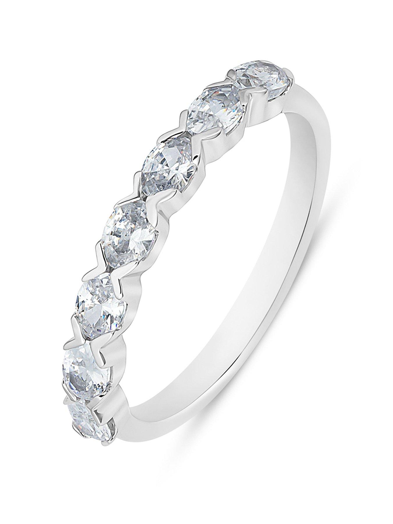 Love DIAMOND Oval Cut Bridal Eternity Ring - Lab Grown