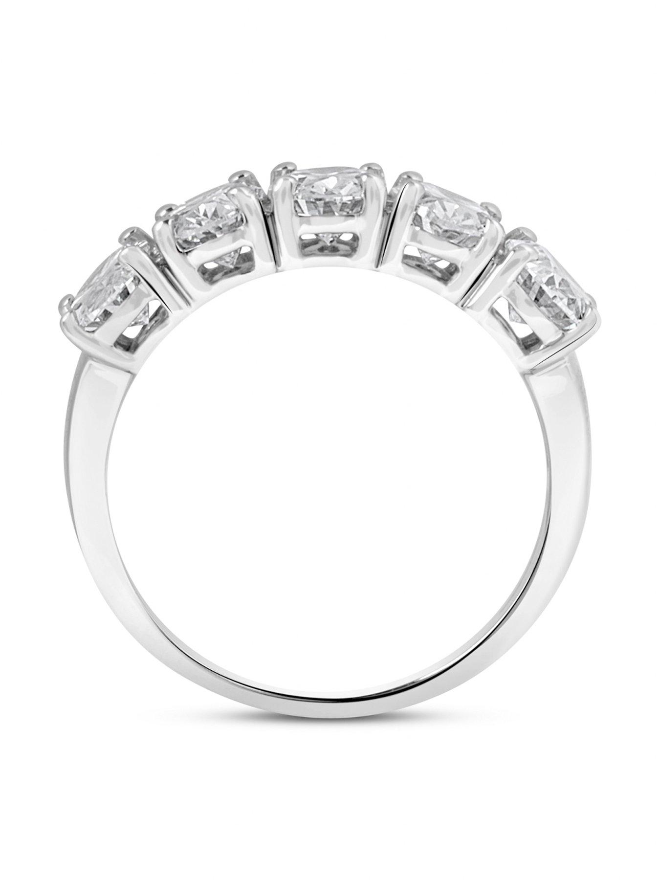 Image 2 of 5 of Love DIAMOND 2.50ct Oval Cut Diamond Five Stone Ring Lab Grown