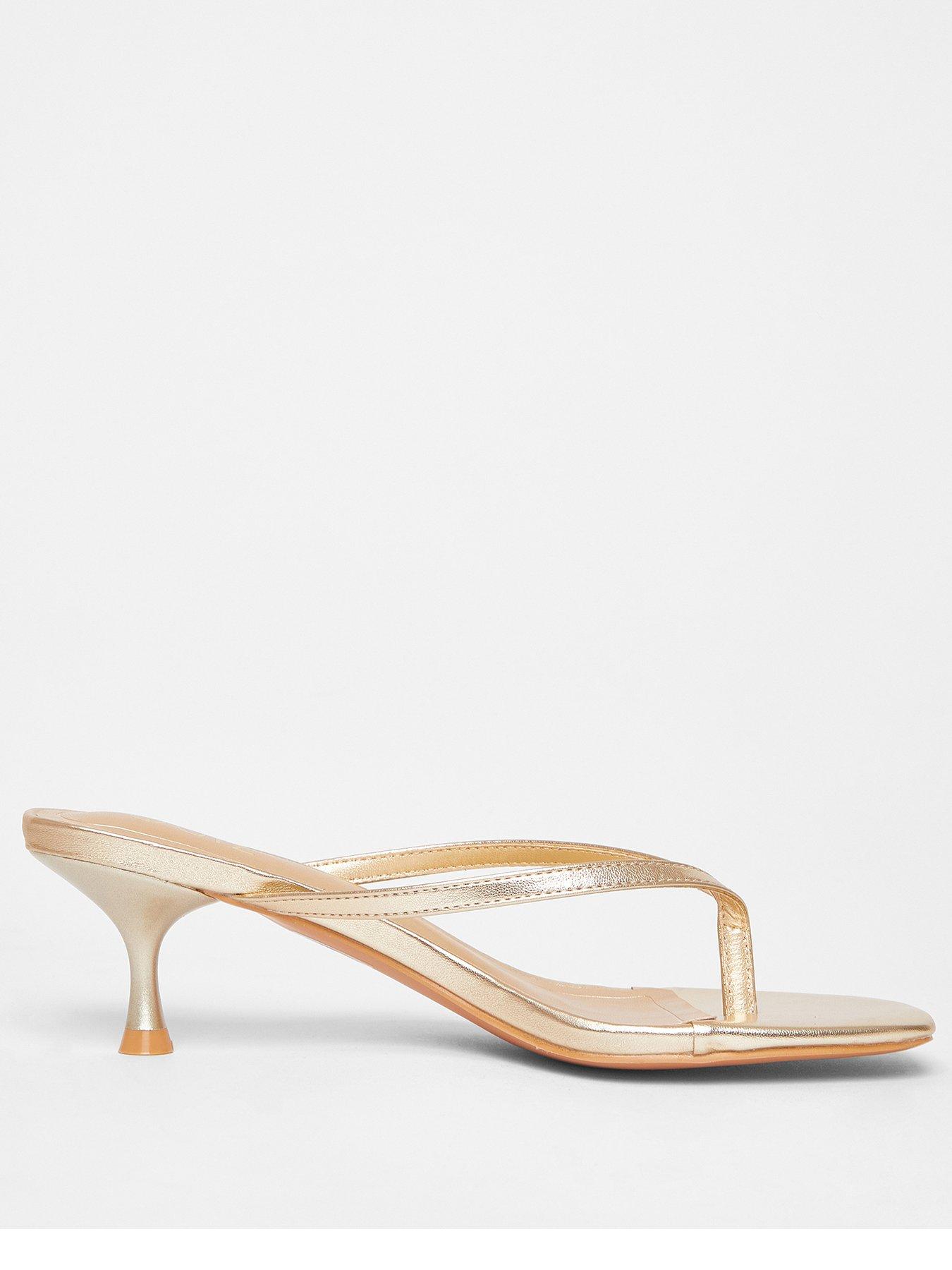 undefined Gold Toe Post Heels