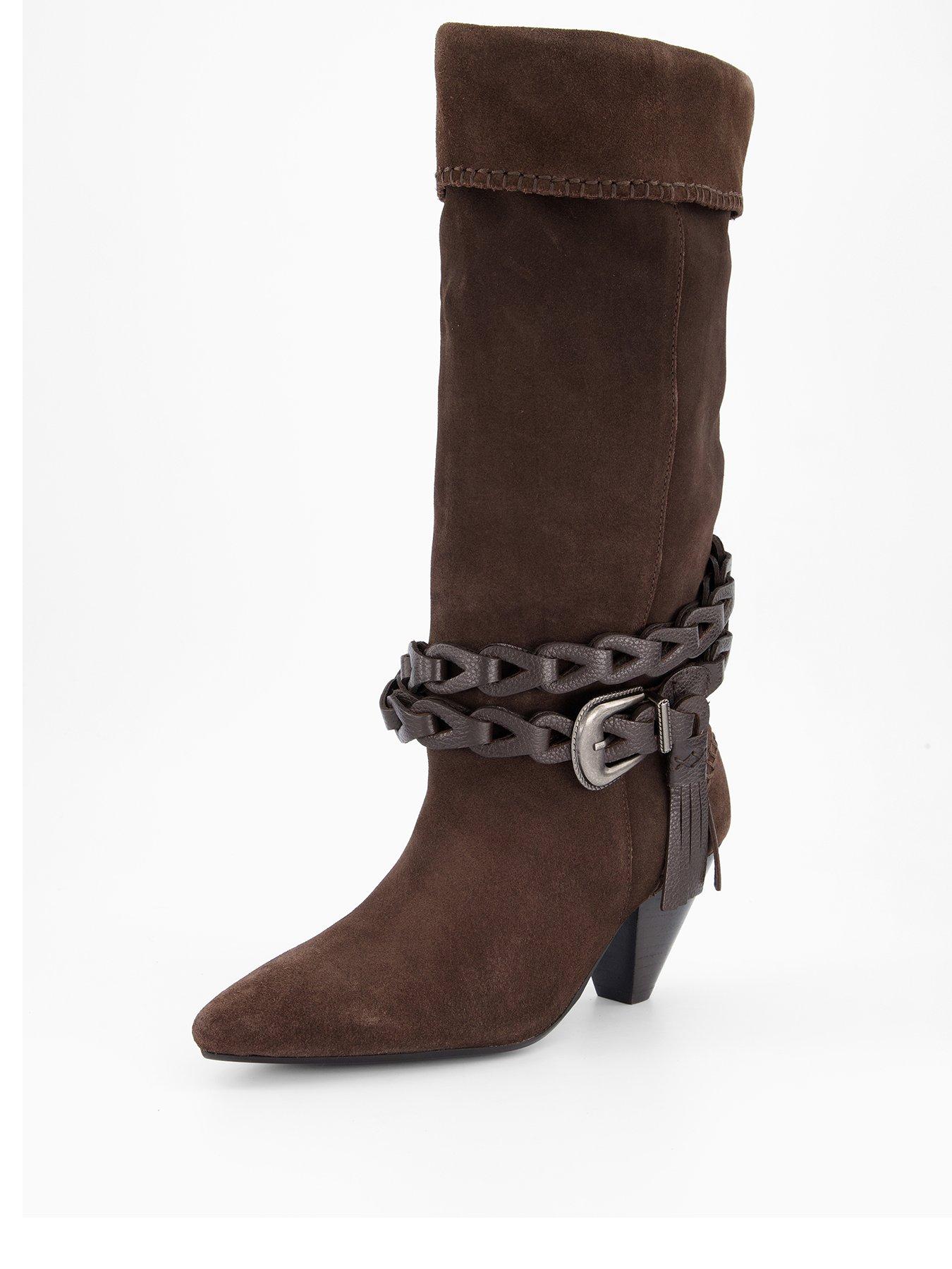 stillFront image of free-people-bridget-belt-slouch-boot-dark-brown