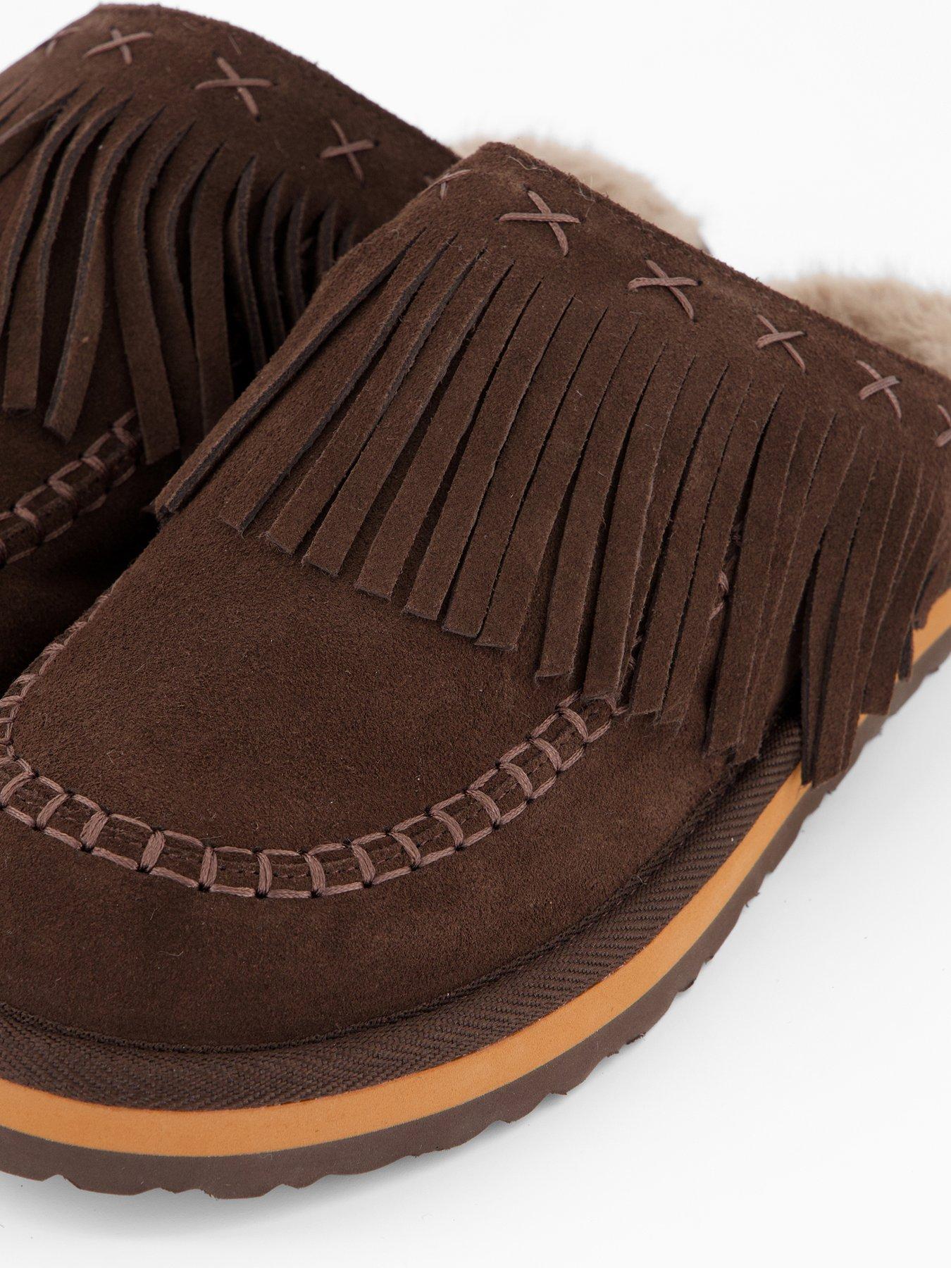 Image 5 of 7 of FREE PEOPLE Fallon Fringe Mule - Dark Brown