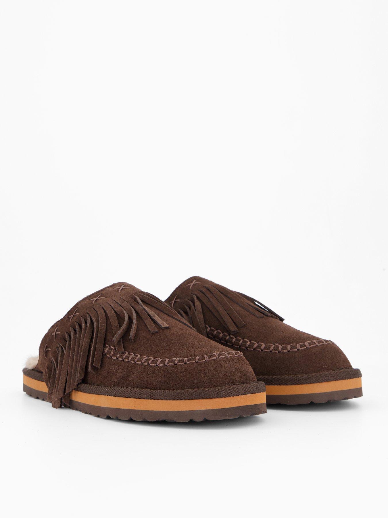 Image 6 of 7 of FREE PEOPLE Fallon Fringe Mule - Dark Brown