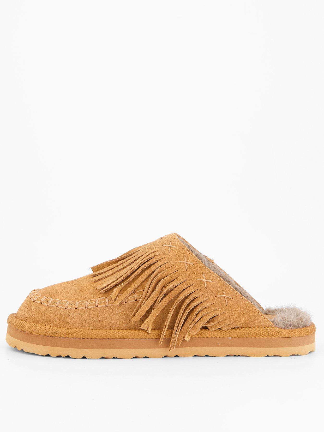 front image of free-people-fallon-fringe-mule-light-brown