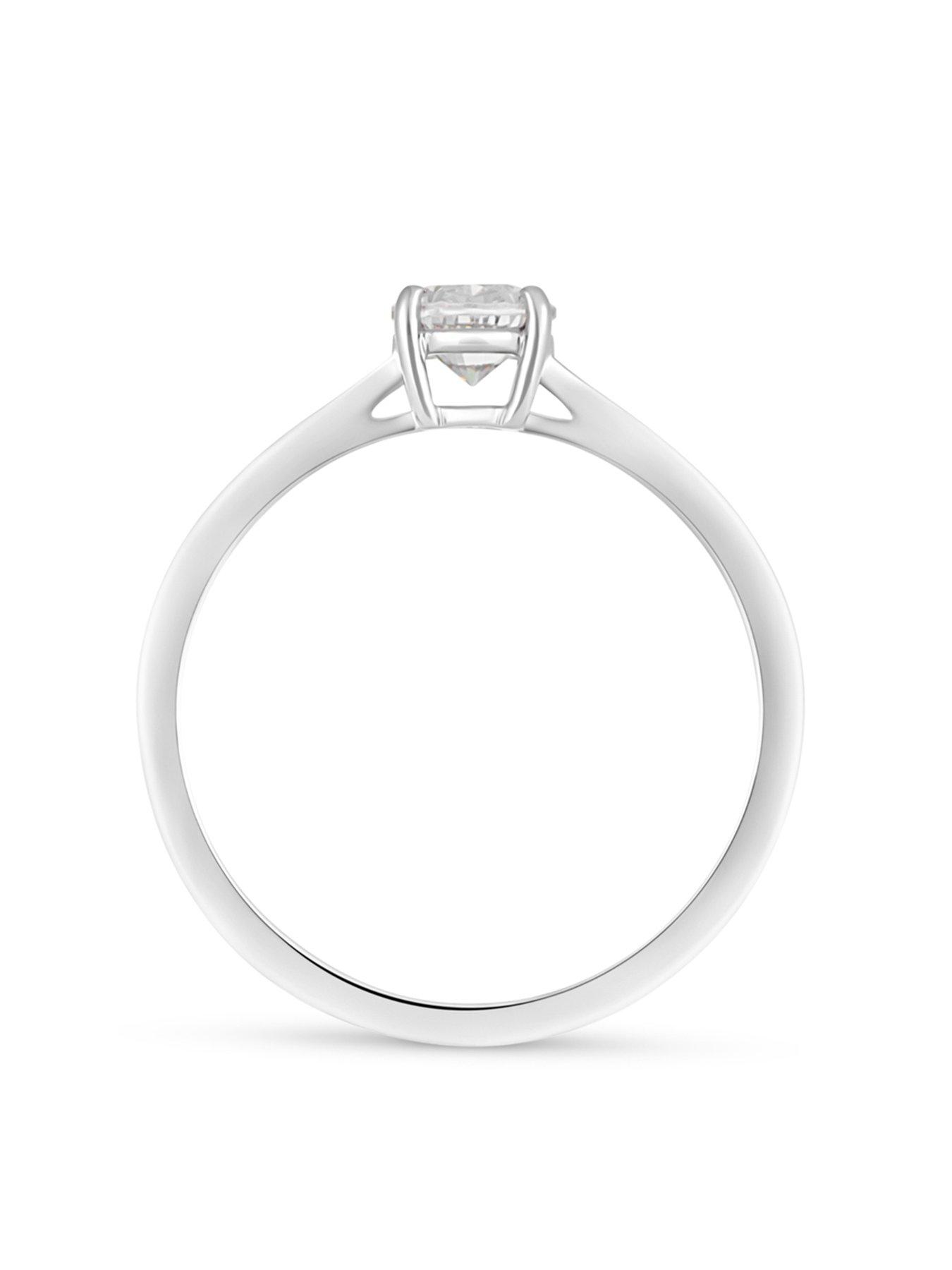 Image 2 of 5 of Love DIAMOND OVAL SOLITAIRE RING WITH DIAMOND SHOULDERS