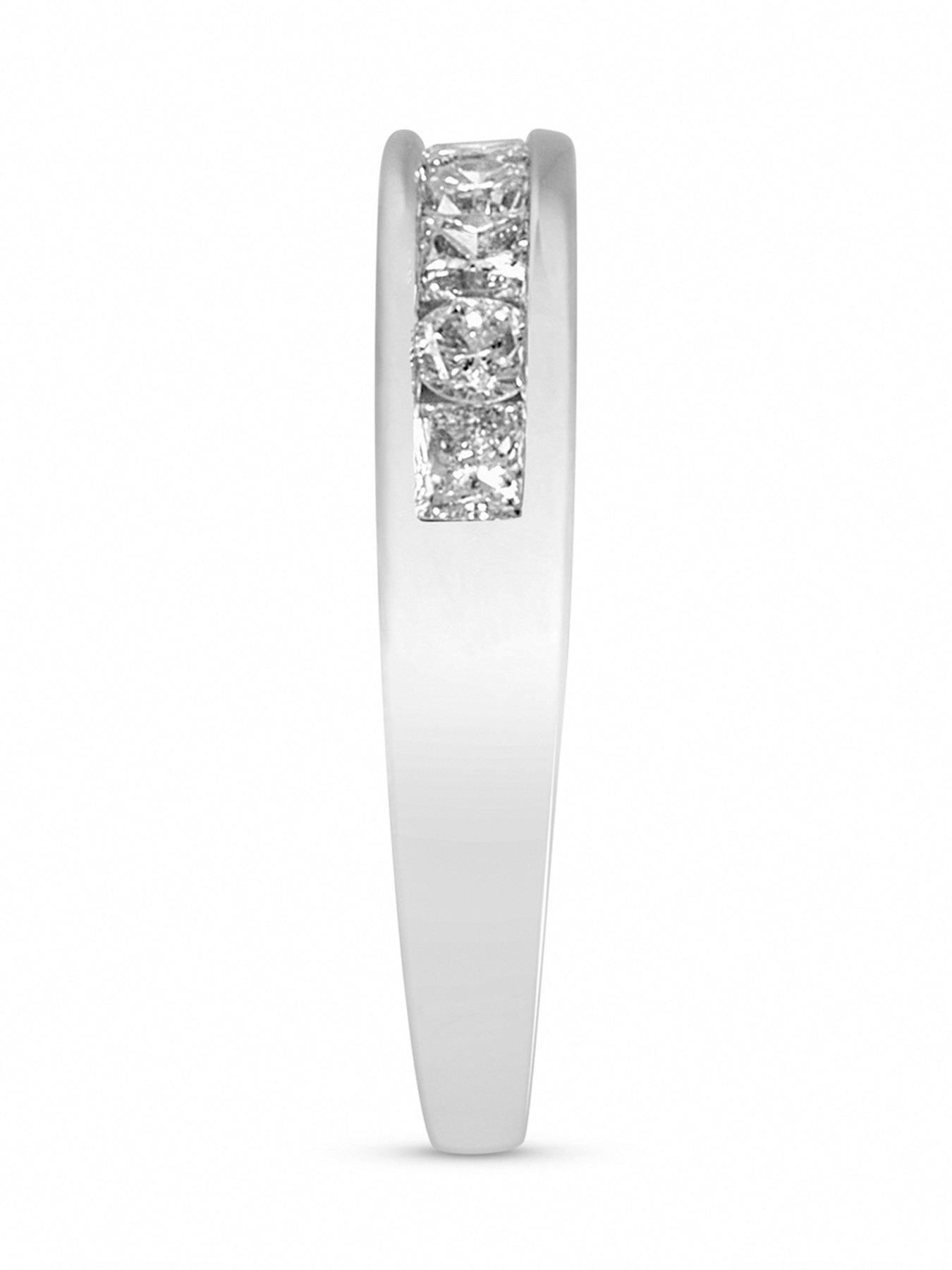  image of love-diamond-085ct-mixed-shape-diamond-eternity-ring-round-amp-princess-cuts-lab-grown