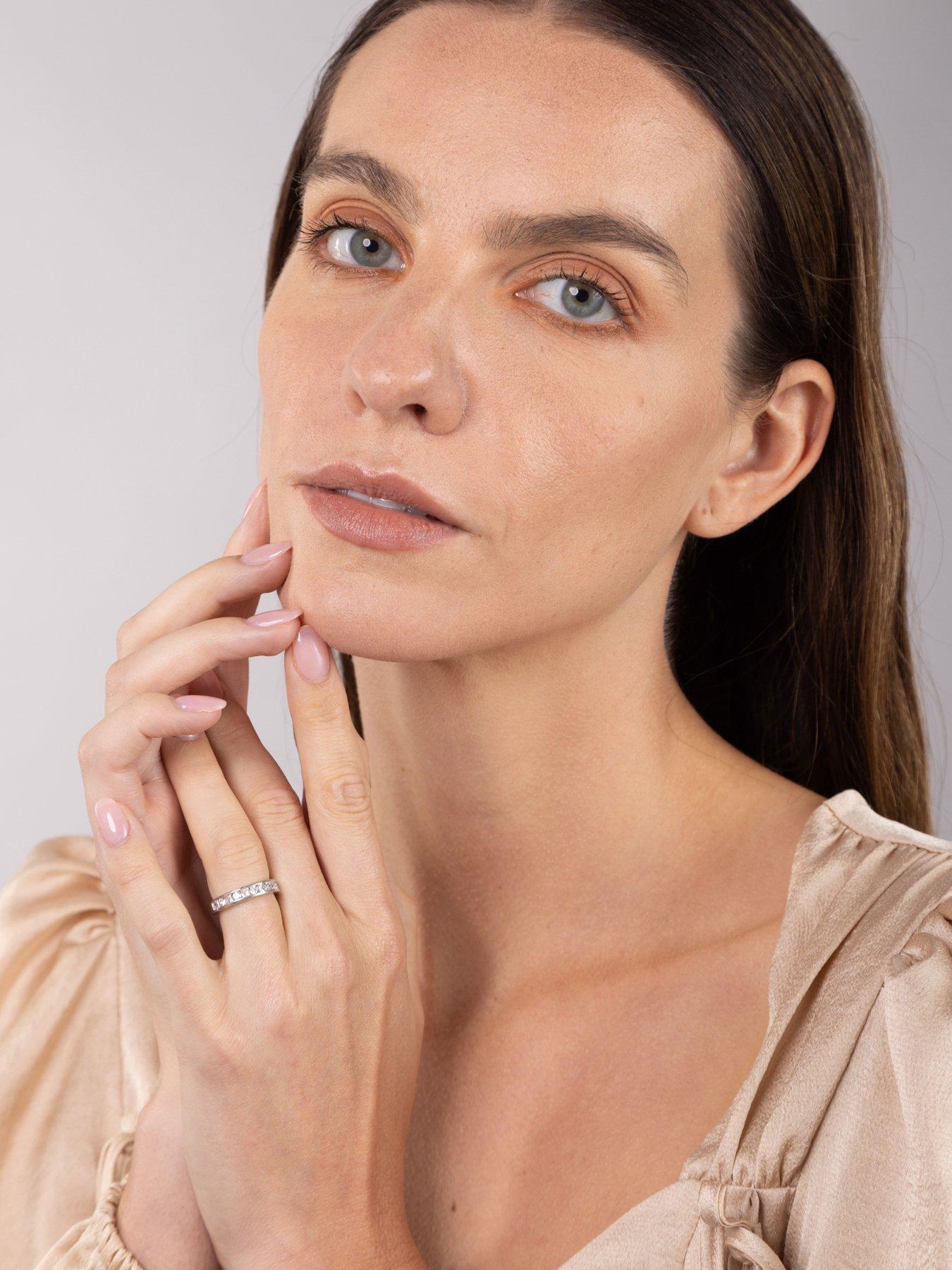  image of love-diamond-085ct-mixed-shape-diamond-eternity-ring-round-amp-princess-cuts-lab-grown