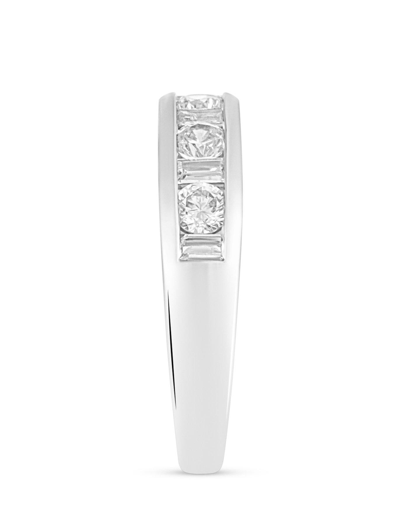  image of love-diamond-085ct-mixed-shape-diamond-eternity-ring-round-amp-emerald-cuts-lab-grown