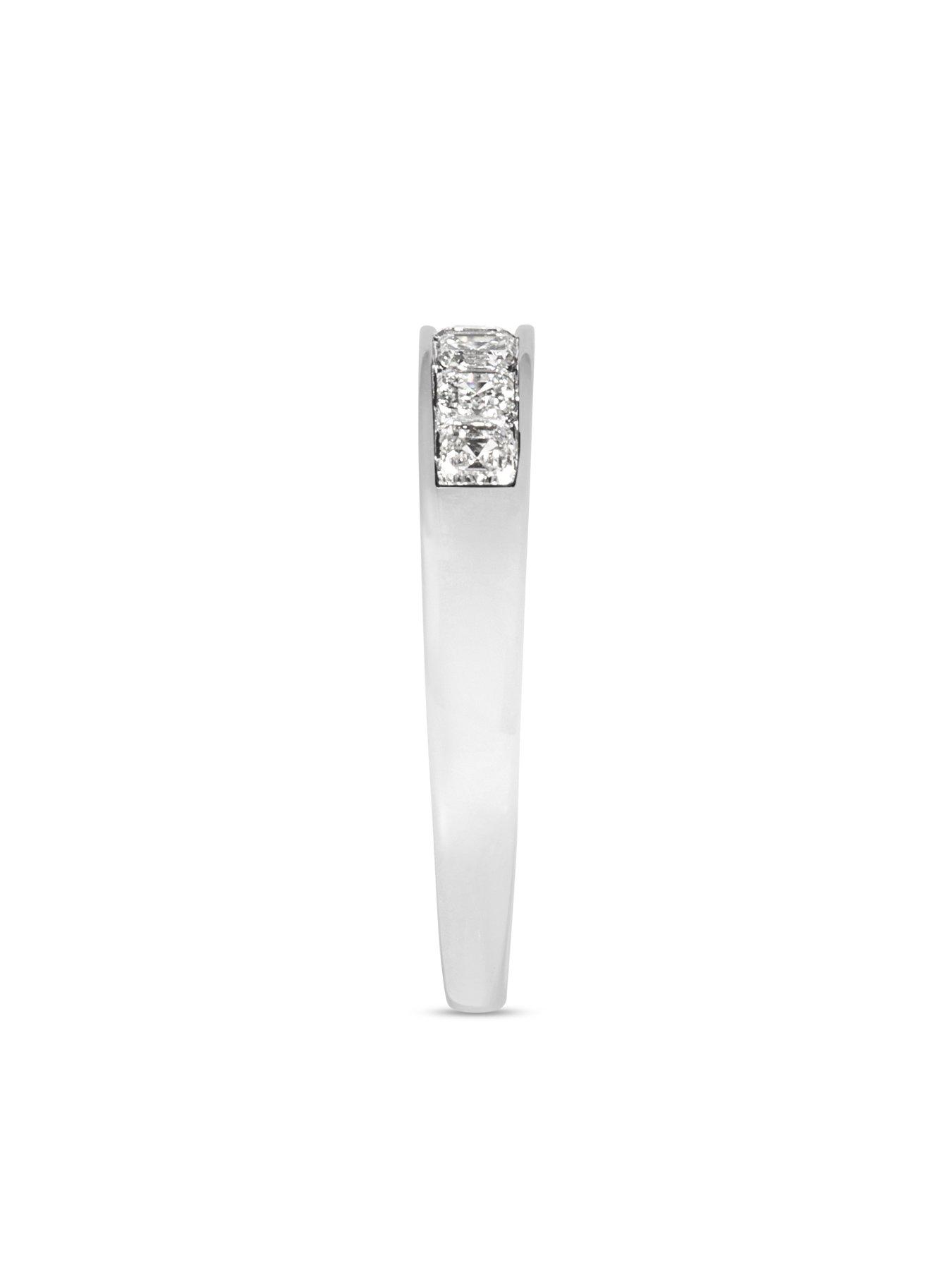  image of love-diamond-050ct-princess-cut-baguette-diamond-eternity-ring-lab-grown