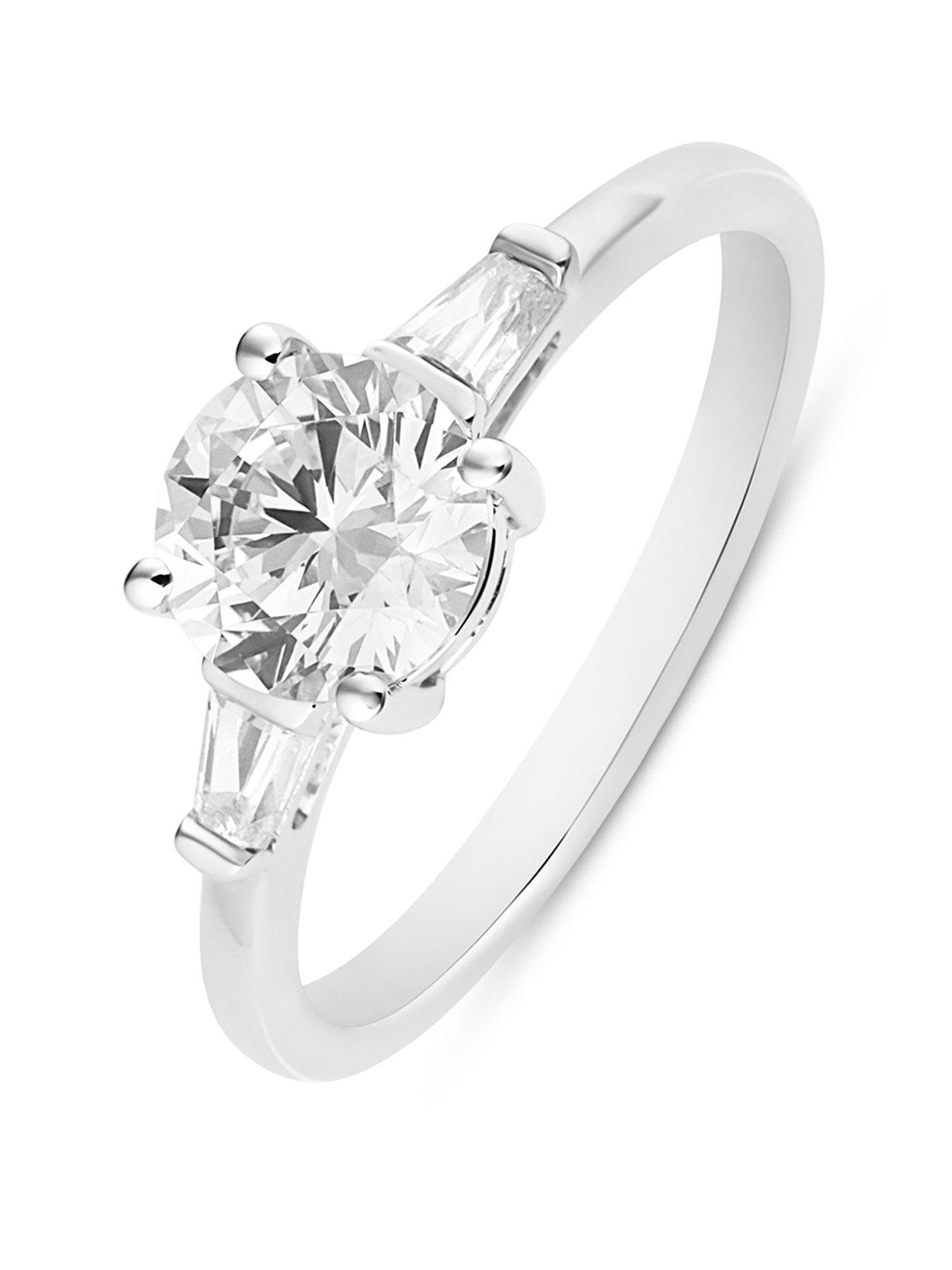 Love DIAMOND Solitaire With Baguette Shoulders - Lab Grown