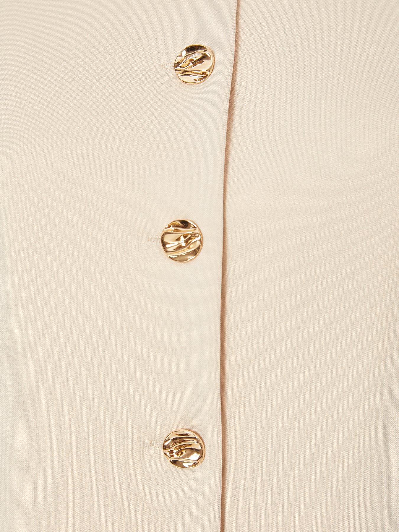 Image 6 of 6 of Quiz Petite Stone Button Front Waistcoat