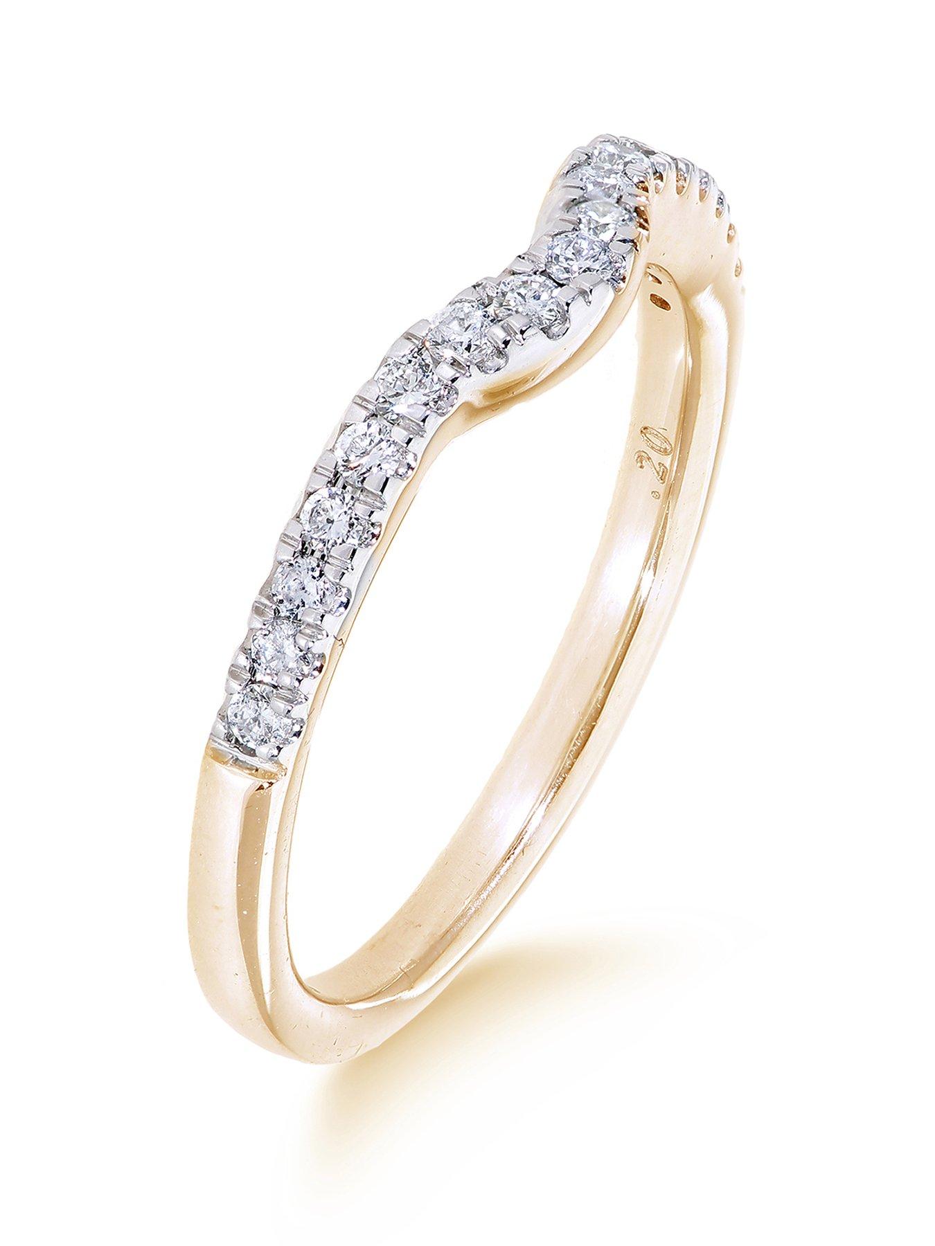 Love DIAMOND CURVED WISHBONE RING