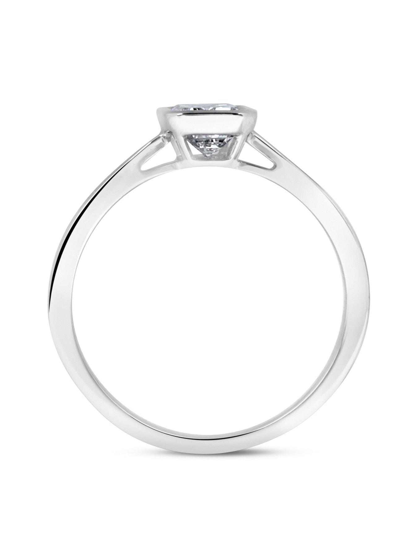 Image 2 of 5 of Love DIAMOND 1.00ct Emerald Cut Diamond Solitaire Ring Lab Grown