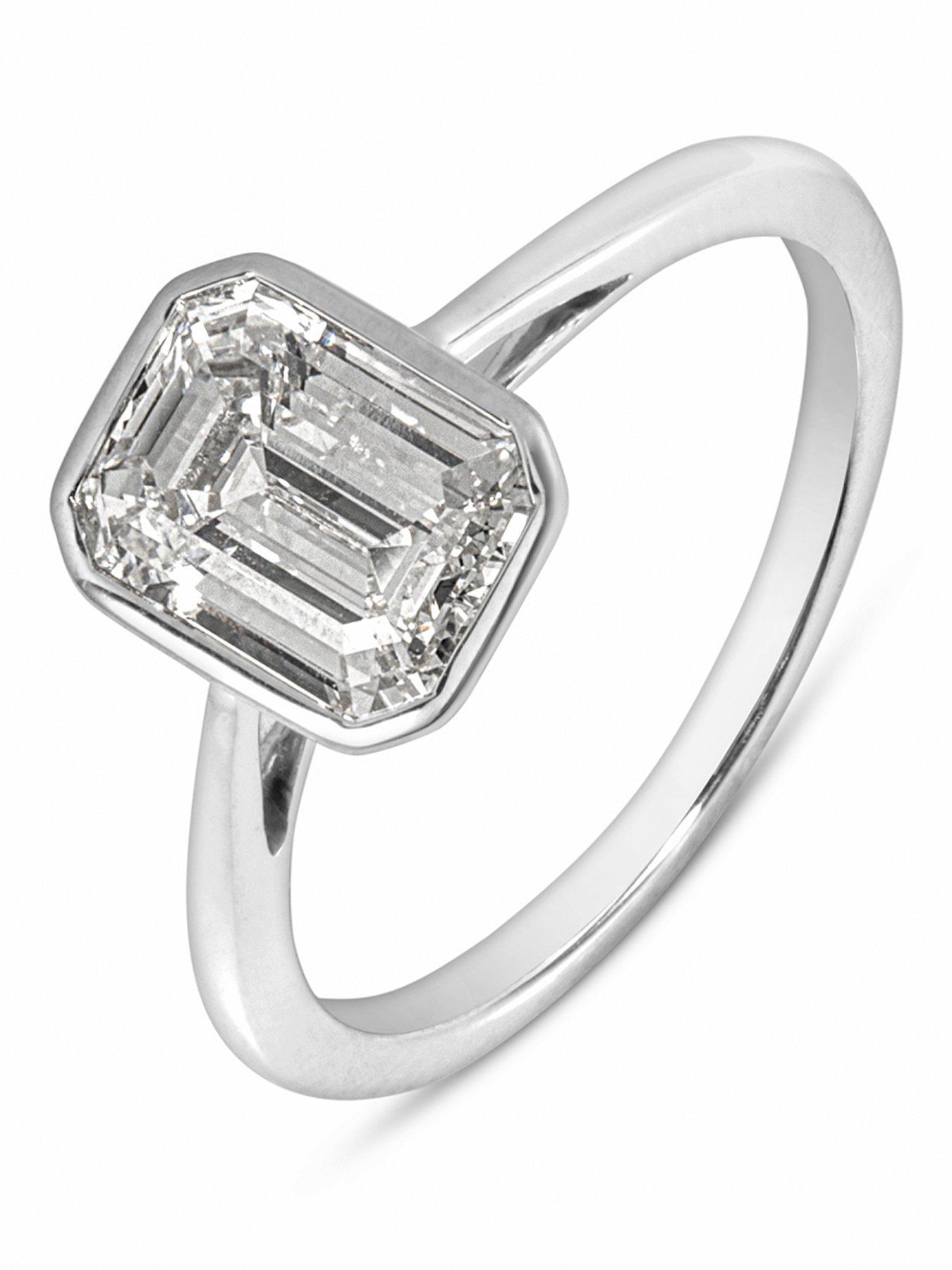 Love DIAMOND 2.00ct Emerald Cut Diamond  Solitaire Ring Lab Grown