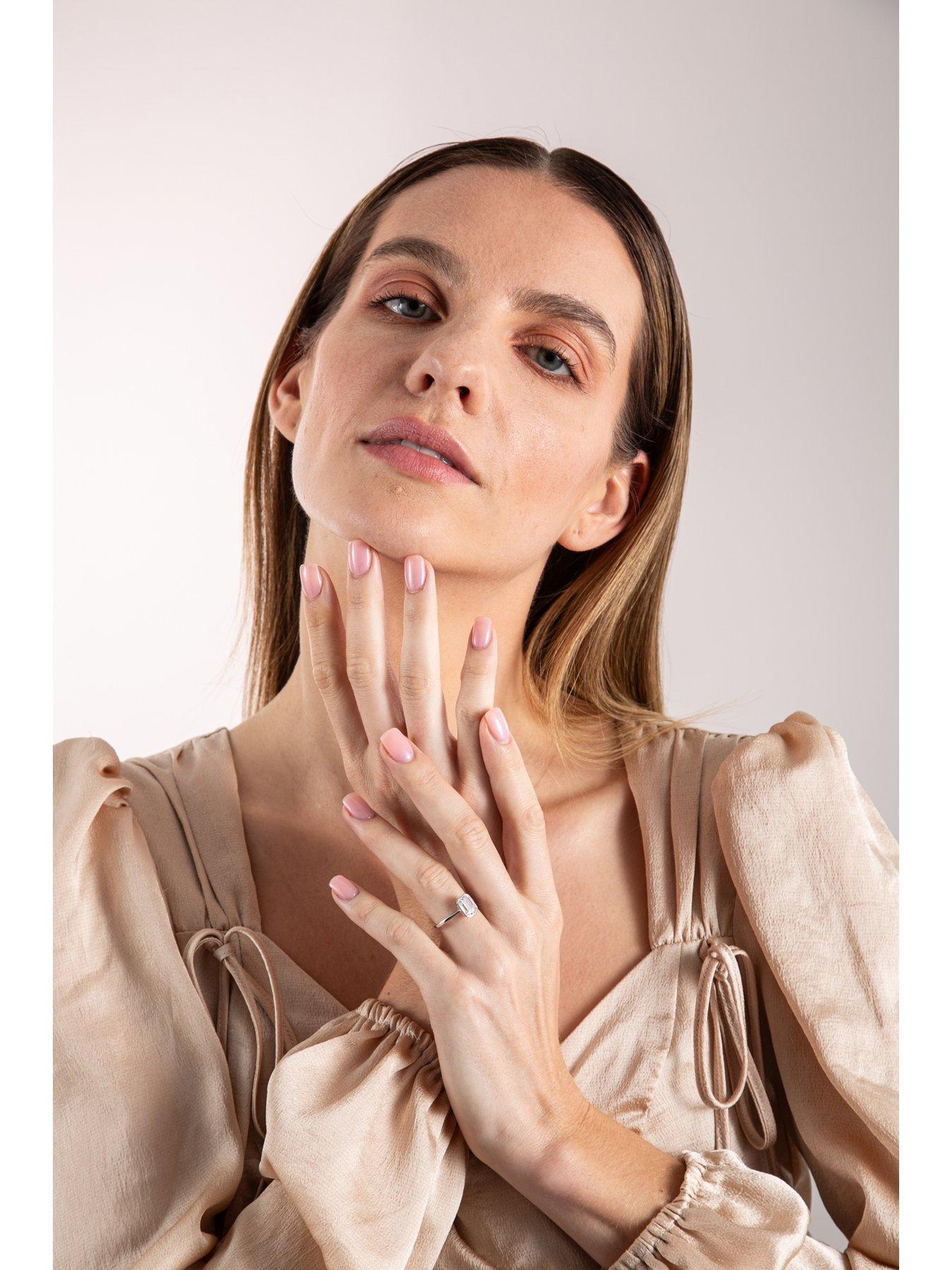 Image 4 of 5 of Love DIAMOND 2.00ct Emerald Cut Diamond  Solitaire Ring Lab Grown