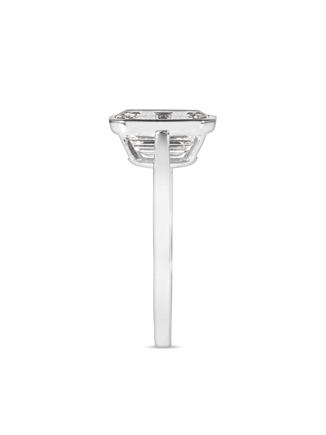 Image 3 of 5 of Love DIAMOND 3Ct Rubover Solitaire Engagment RIng - Lab Grown