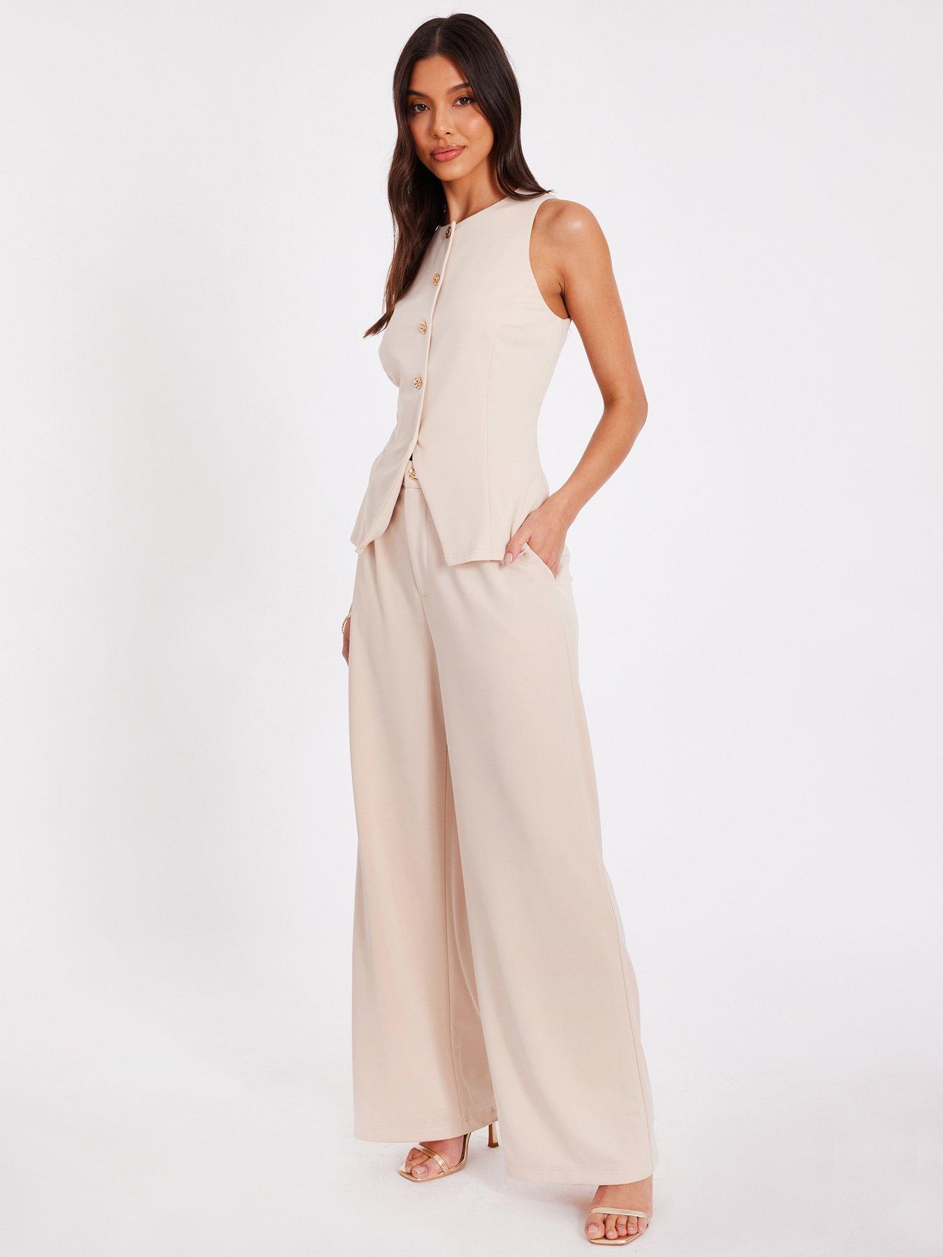 Image 3 of 6 of Quiz Stone Wide Leg Trousers
