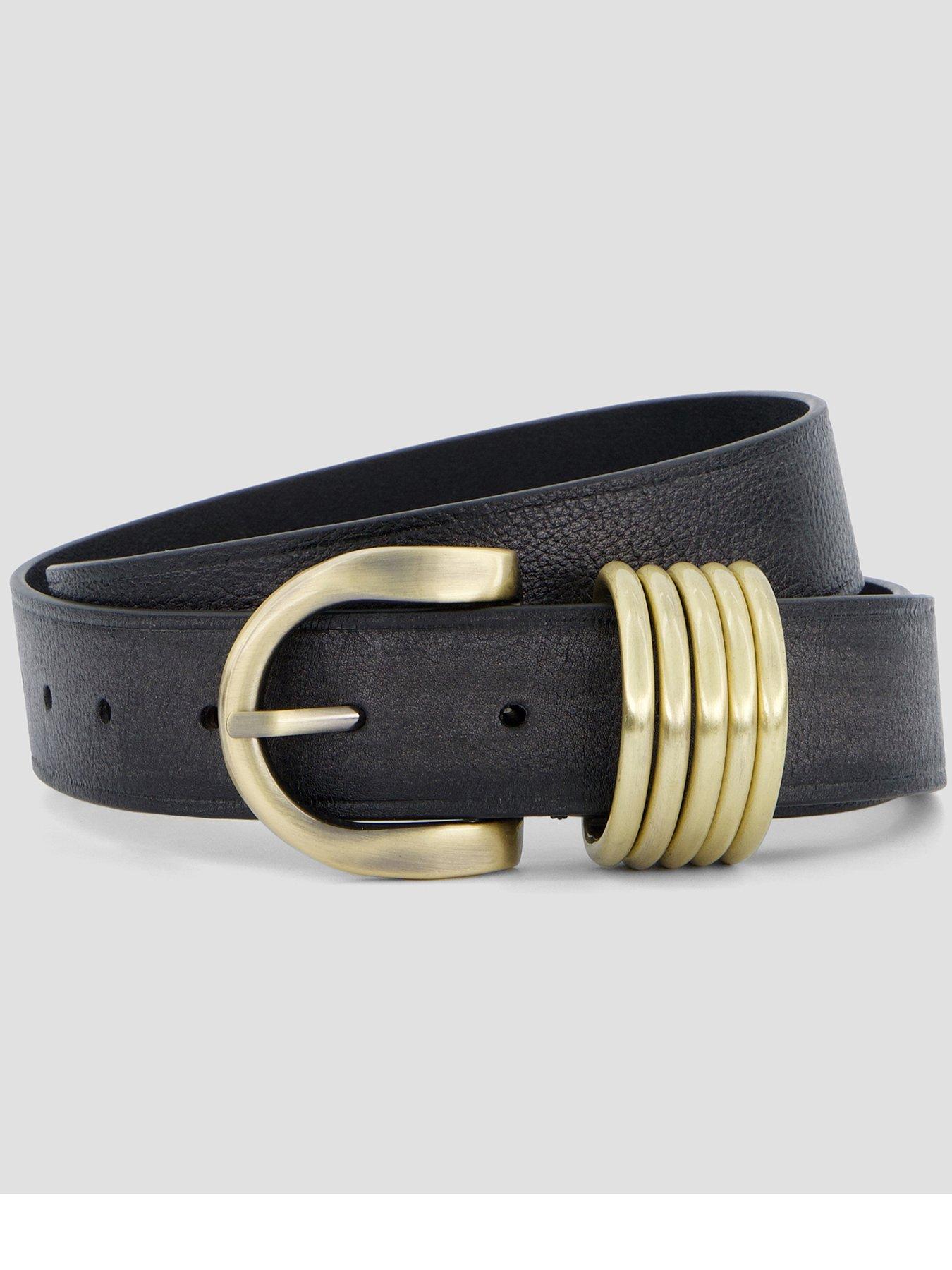 FREE PEOPLE Rori Leather Belt - Black