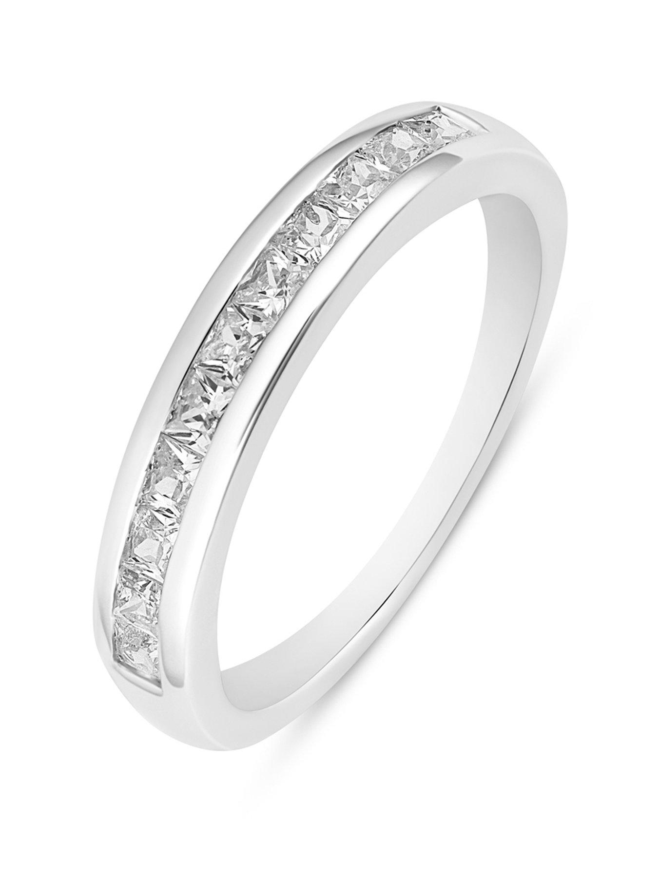  image of love-diamond-110ct-princess-cut-baguette-diamond-eternity-ring-lab-grown
