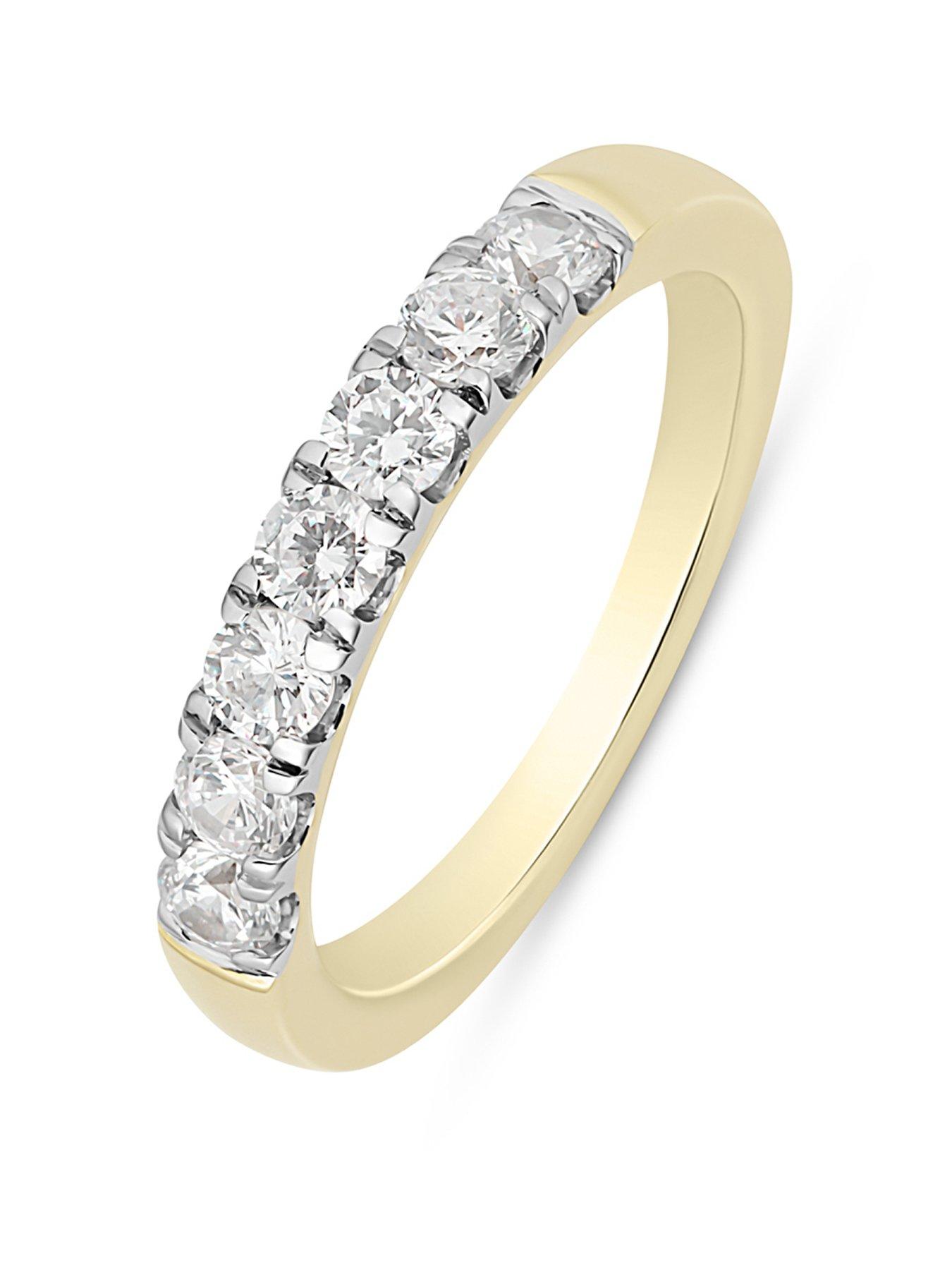  image of love-diamond-050ct-diamond-half-eternity-ring-lab-grown