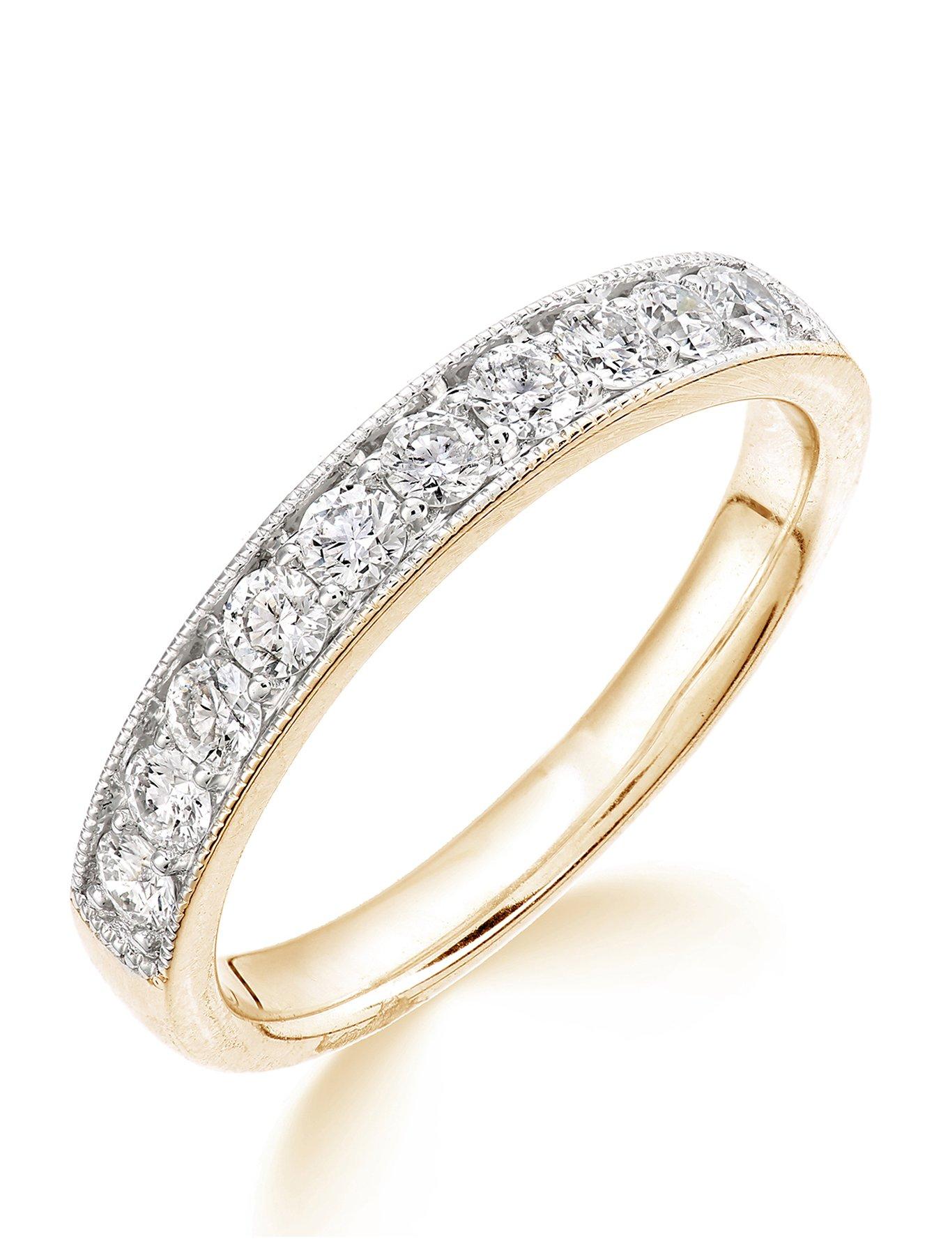  image of love-diamond-third-carat-half-eternity-ring-one-colour