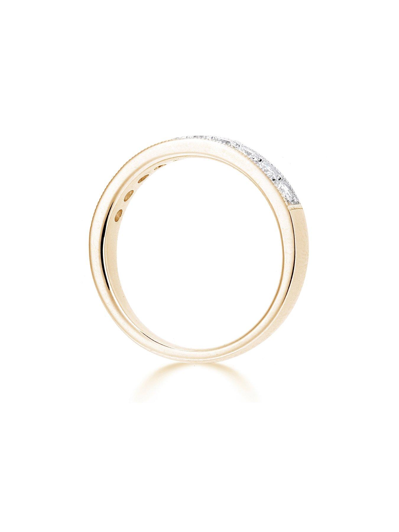  image of love-diamond-third-carat-half-eternity-ring-one-colour