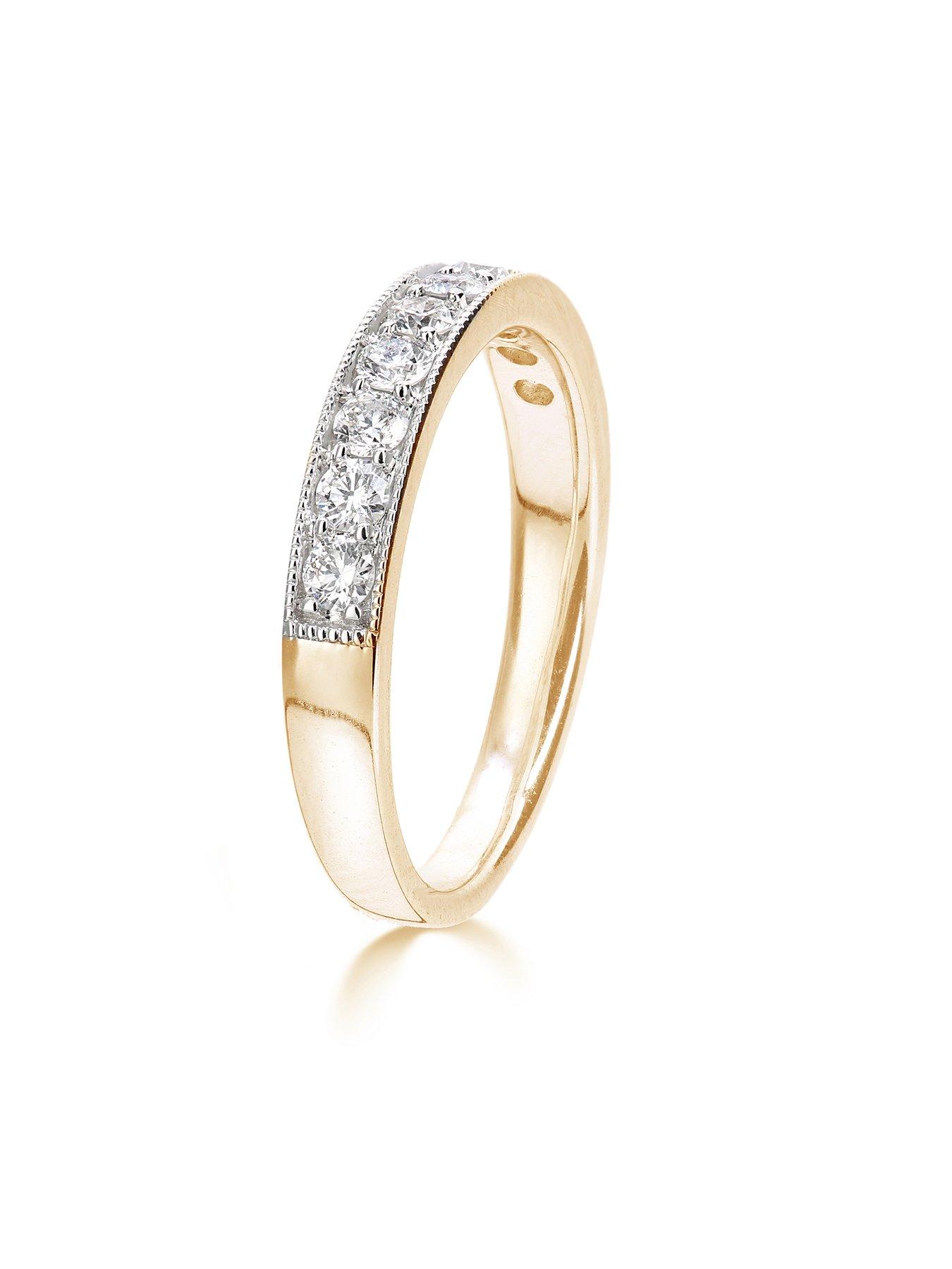  image of love-diamond-third-carat-half-eternity-ring-one-colour