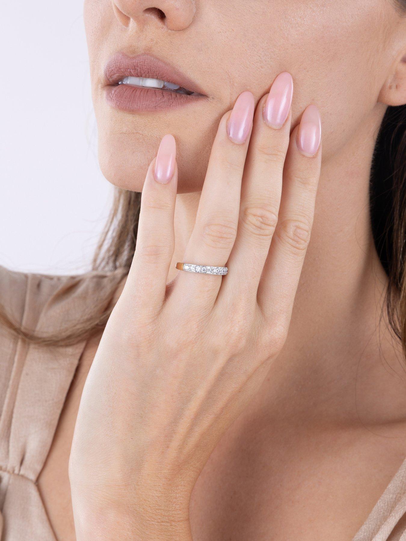  image of love-diamond-third-carat-half-eternity-ring-one-colour