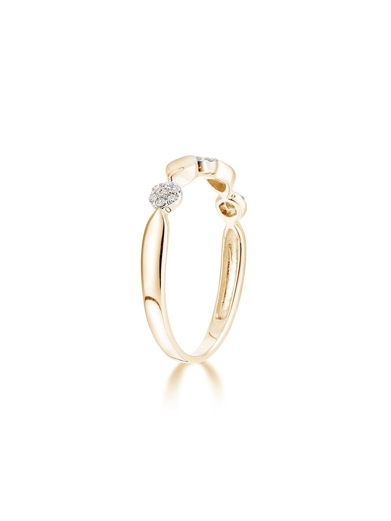 Image 2 of 5 of Love DIAMOND Pretty Bridal Ring - Gold