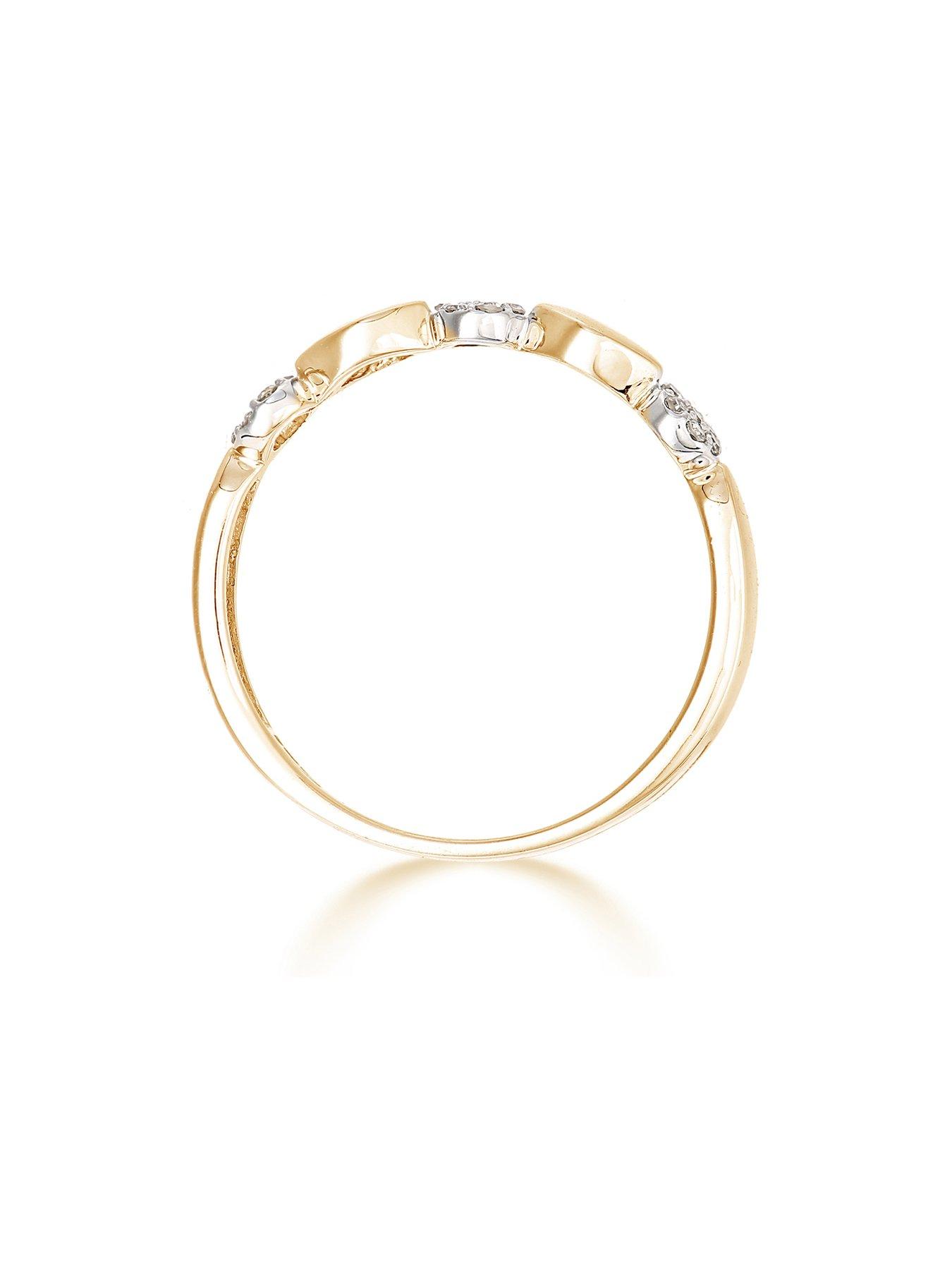 Image 3 of 5 of Love DIAMOND Pretty Bridal Ring - Gold